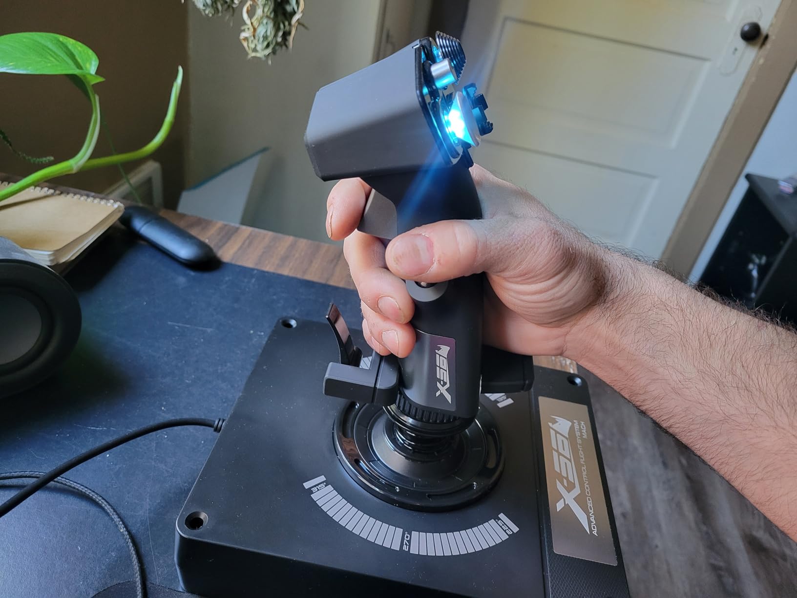 Logitech G X56 H.O.T.A.S Throttle and Joystick Flight Simulator Game Controller, 4 Spring Options, +189 Programmable Controls, RGB Lighting, 2x USB, PC customer photo 2