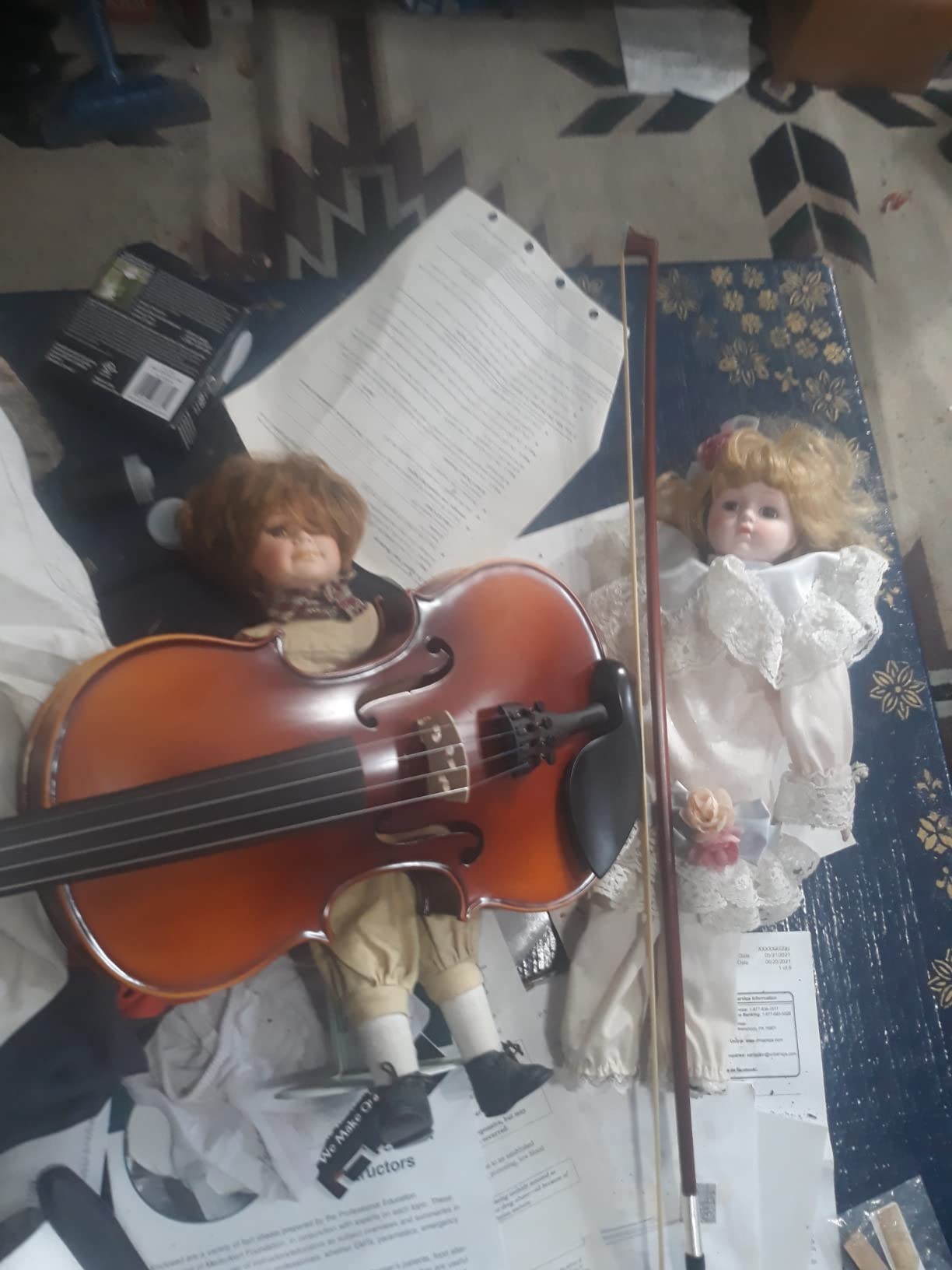 Bunnel G1 Violin Outfit 3/4 Size - Carrying Case and Accessories Included - Solid Maple Wood and Ebony Fittings By Kennedy Violins customer photo 2