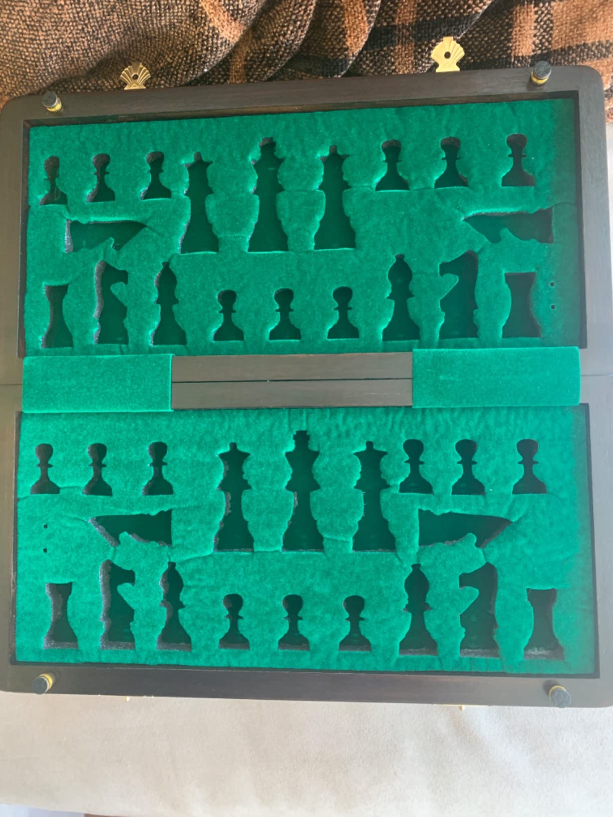 House of Chess - 12 Inches Wooden Magnetic Folding Travel Chess Set/Board - 2 Extra Knights, 2 Extra Pawns, 2 Extra Queens & Algebraic Notation - Handmade - Premium Quality customer photo 1