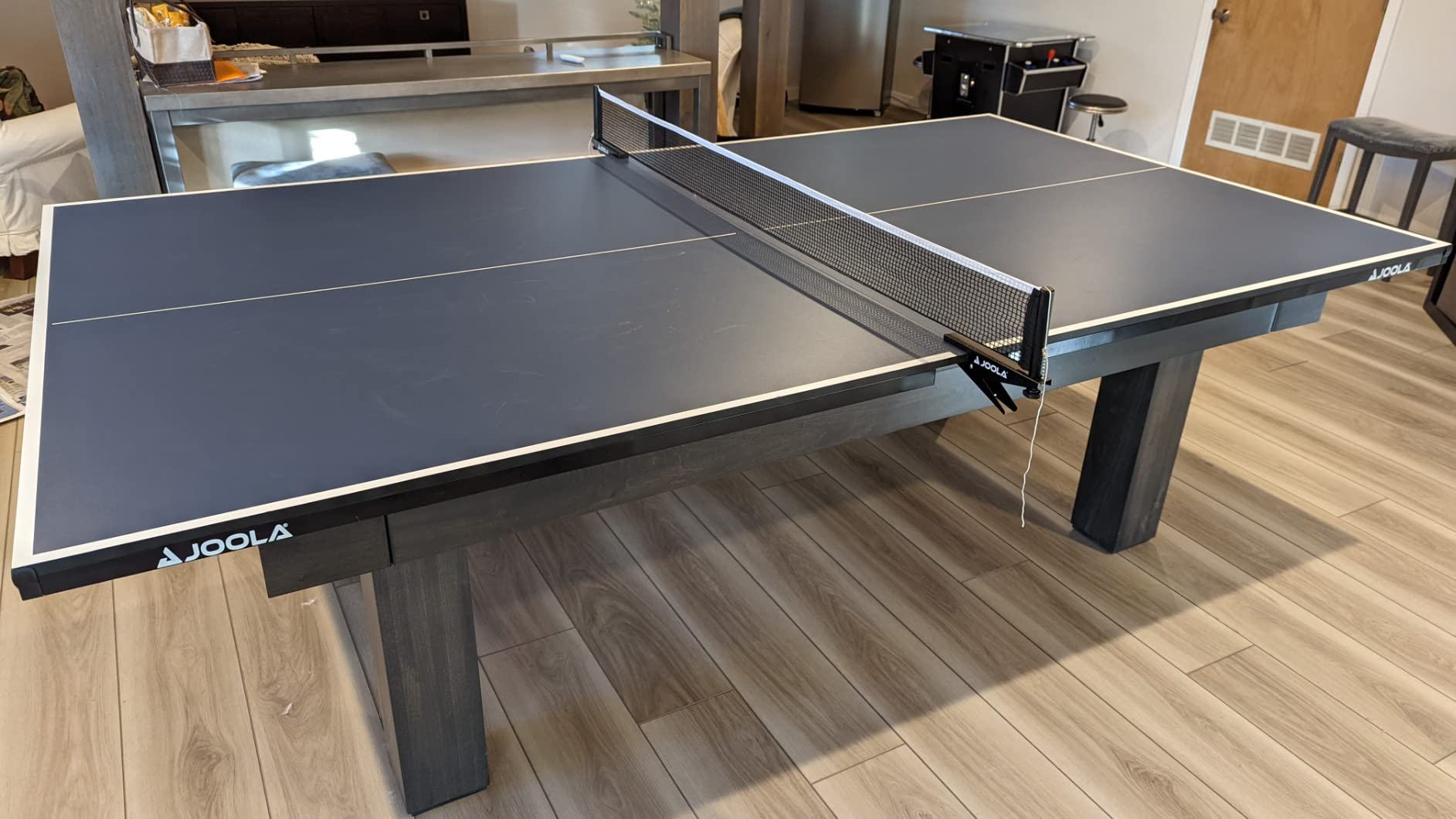 JOOLA Ping Pong Conversion Top with Net Set for Billiard and Pool Tables - Regulation Top Converts Billiards into Ping Pong Table - Includes Foam Padding for Protection - Steel Frame Option customer photo 2
