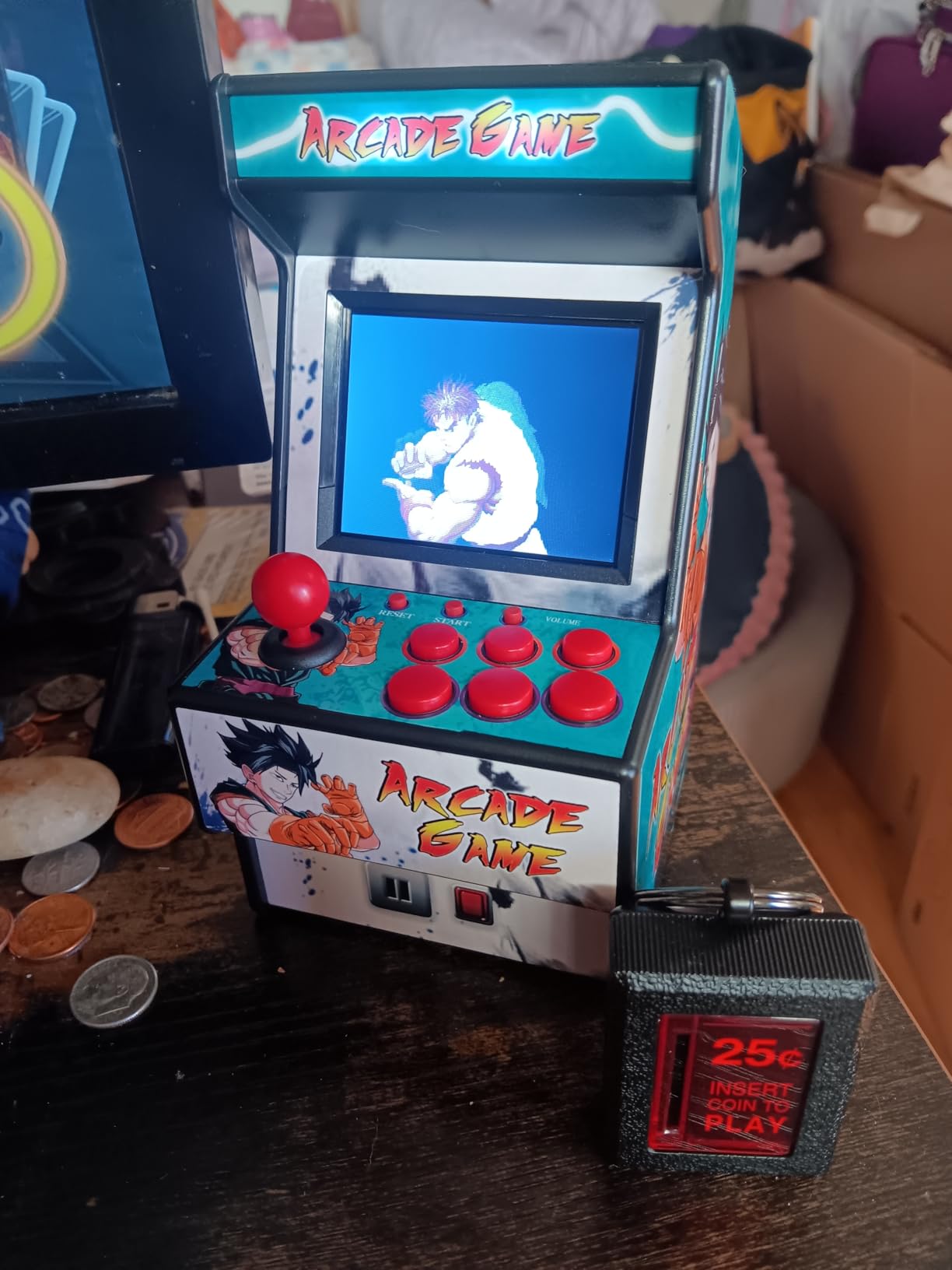 Mini Arcade Machine, Retro Gaming Console, Handheld Game Console with 156 Classic 16-Bit Video Games, 2.8 Inch Color Display, Rechargeable Battery, Support for TV Output, Birthday Present for Children customer photo 2