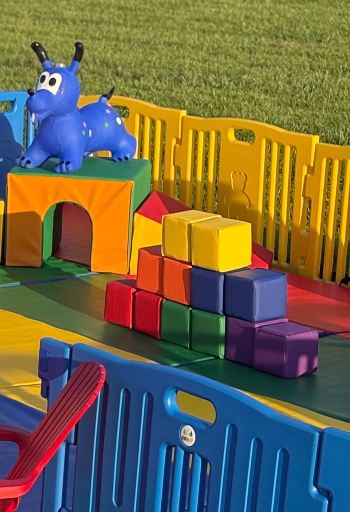 ECR4Kids SoftZone Patchwork Toddler Blocks, Foam Cubes, Contemporary, 12-Piece customer photo 1