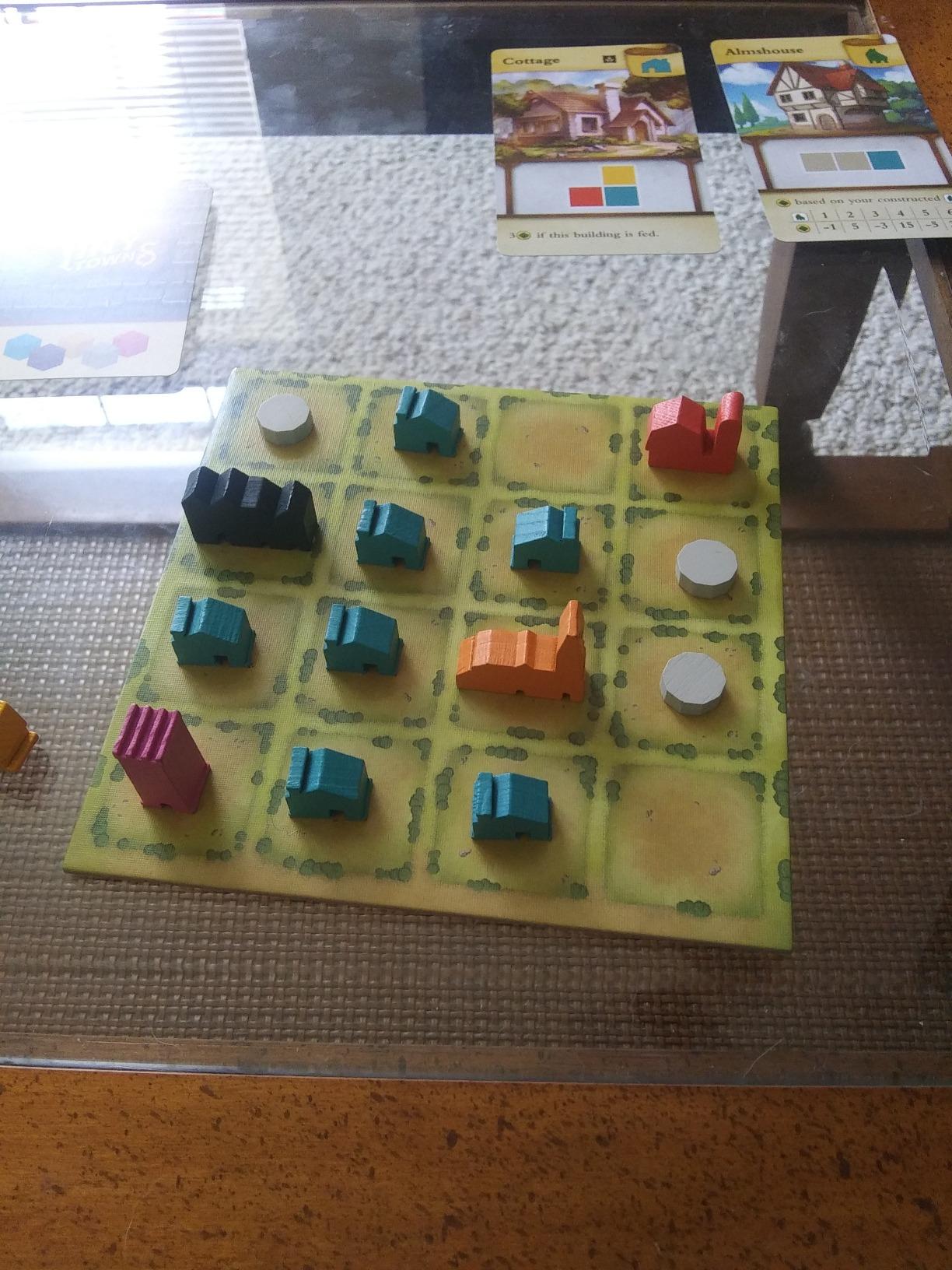 AEG Tiny Towns | Award-Winning Abstract Strategy Board Game | Plan and Construct a Thriving Town | Puzzly City Building | 1-6 Players | Ages 14+ customer photo 2