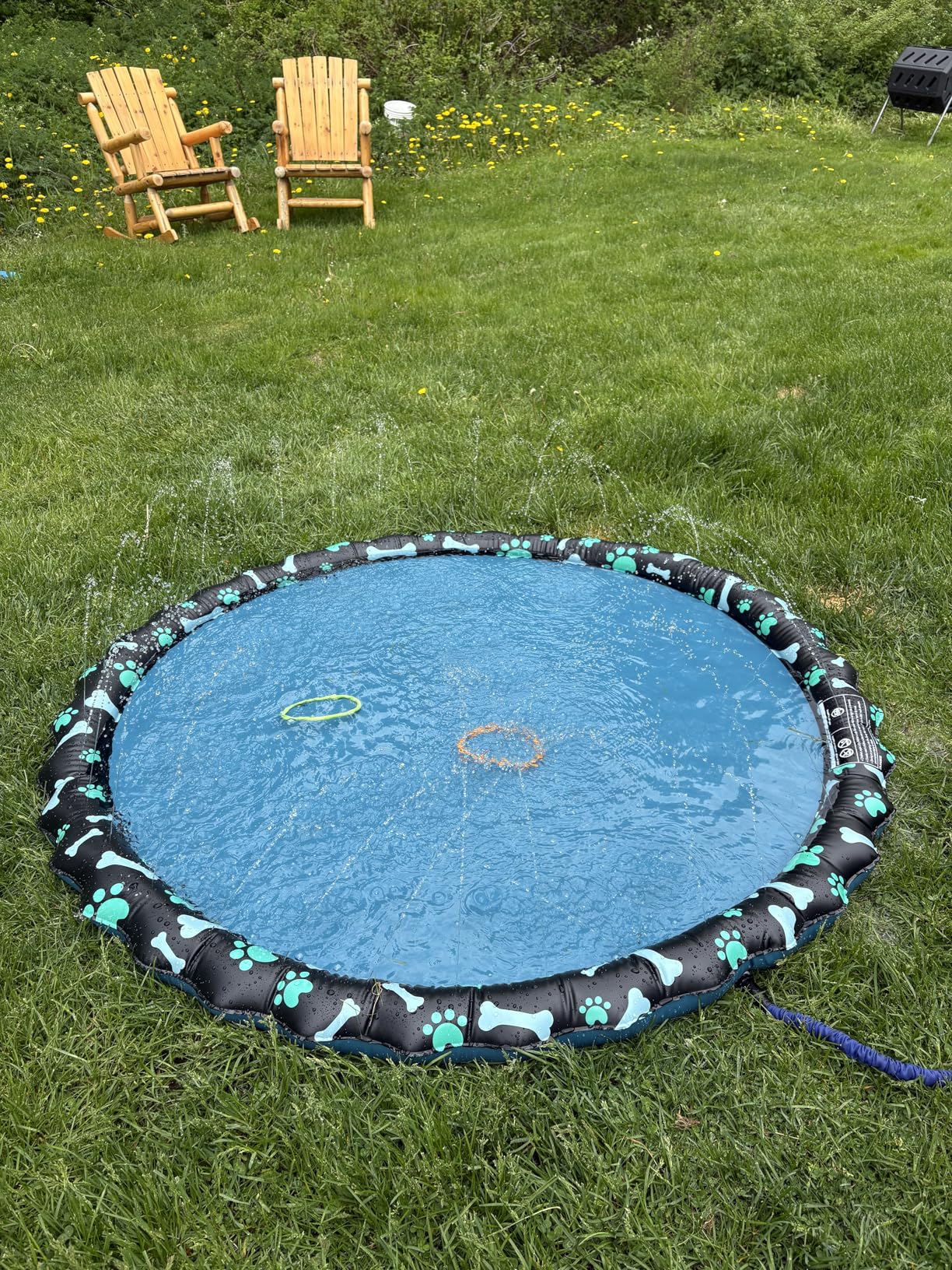 SplashEZ 3-in-1 Splash Pad, Sprinkler for Kids & Baby Pool for Learning - Toddler Sprinkler Pool, 60'' Outside Water Toys - from A to Z Outdoor Play Mat for Babies & Toddlers customer photo 1