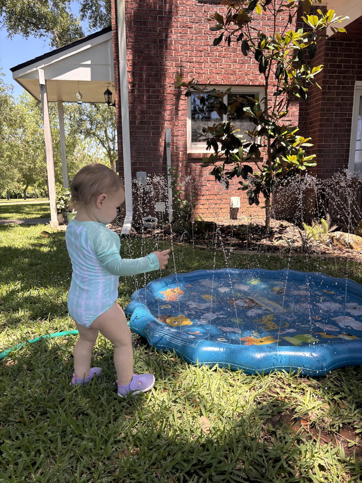 SplashEZ 3-in-1 Splash Pad, Sprinkler for Kids & Baby Pool for Learning - Toddler Sprinkler Pool, 60'' Outside Water Toys - from A to Z Outdoor Play Mat for Babies & Toddlers customer photo 2