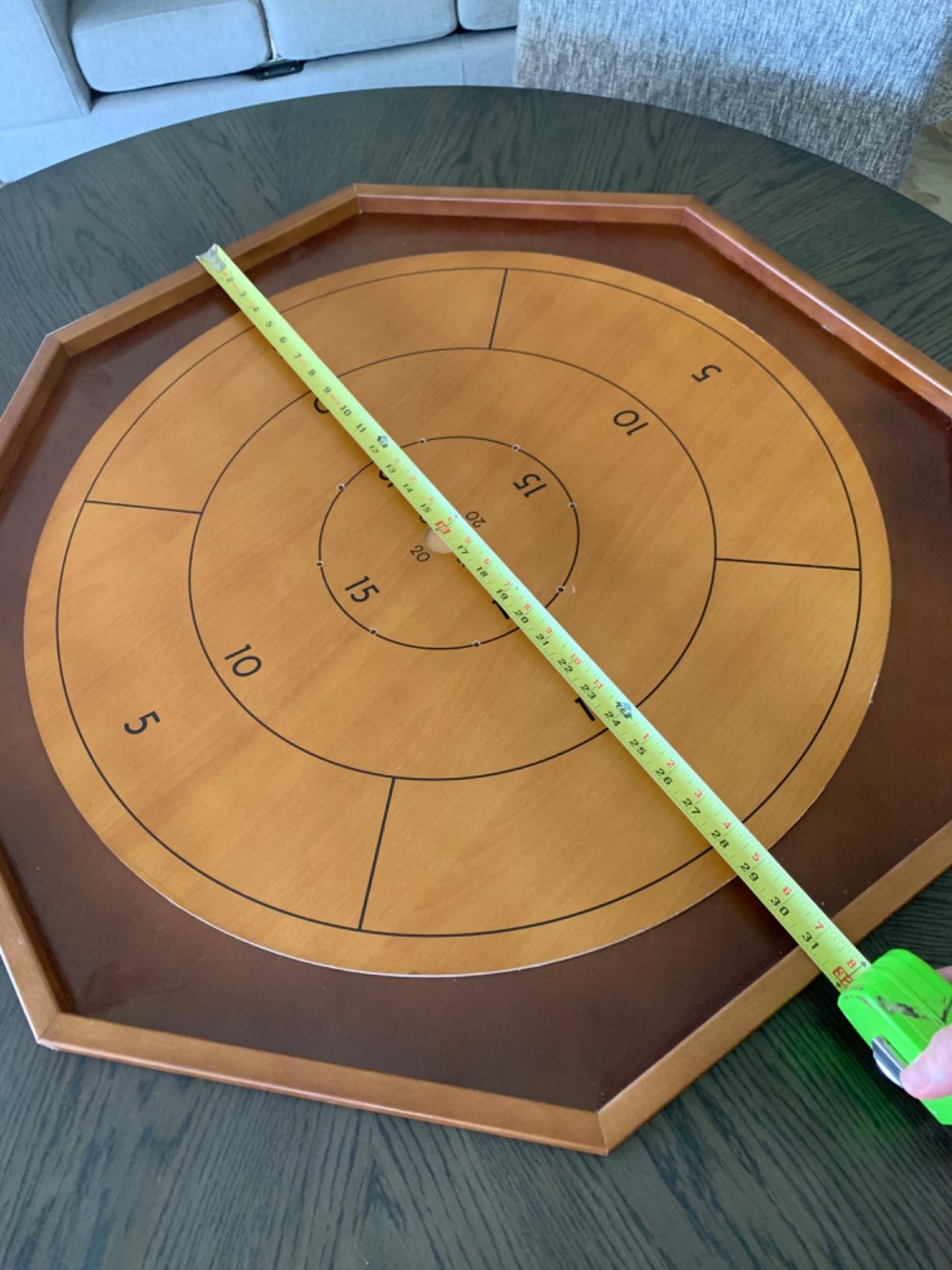 Tournament Crokinole & Checkers | Classic Dexterity Board Game for Two Players | 24 Black & White Discs & Game Board | 30 Inch customer photo 2