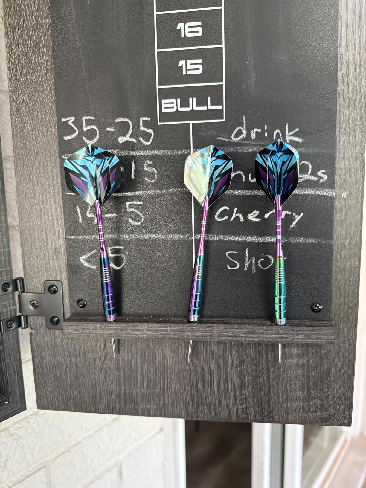 WINSDART Darts Metal Tip Set Professional Metal Darts for Dartboard Steel Tip Darts with Nonslip Iron Barrel, Aluminum Shafts, Extra Flights, Dart Sharpener, Gift Box customer photo 2