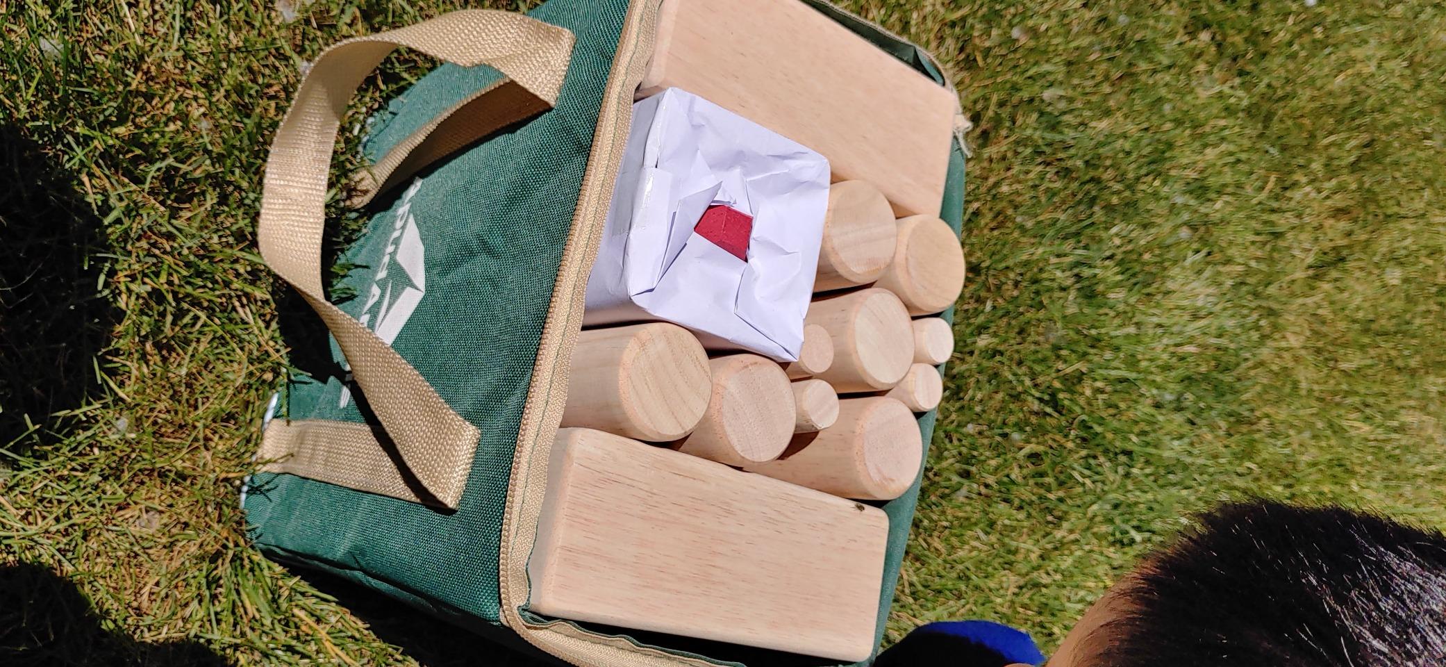 ApudArmis Kubb Yard Game Set, Viking Chess Outdoor Toss Yard Game with Carrying Case customer photo 2