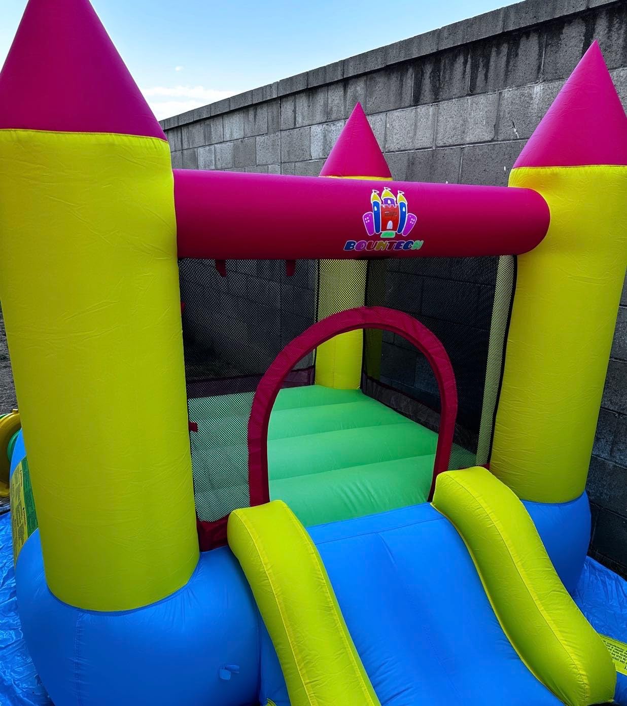 Costzon Inflatable Bounce House with Slide, 2-in-1 Kids Jumping Castle with Water Pool & Ball Pit for Littles Backyard Fun, Wet Dry Water Bounce House Inflatables for Toddler Indoor Outdoor customer photo 2