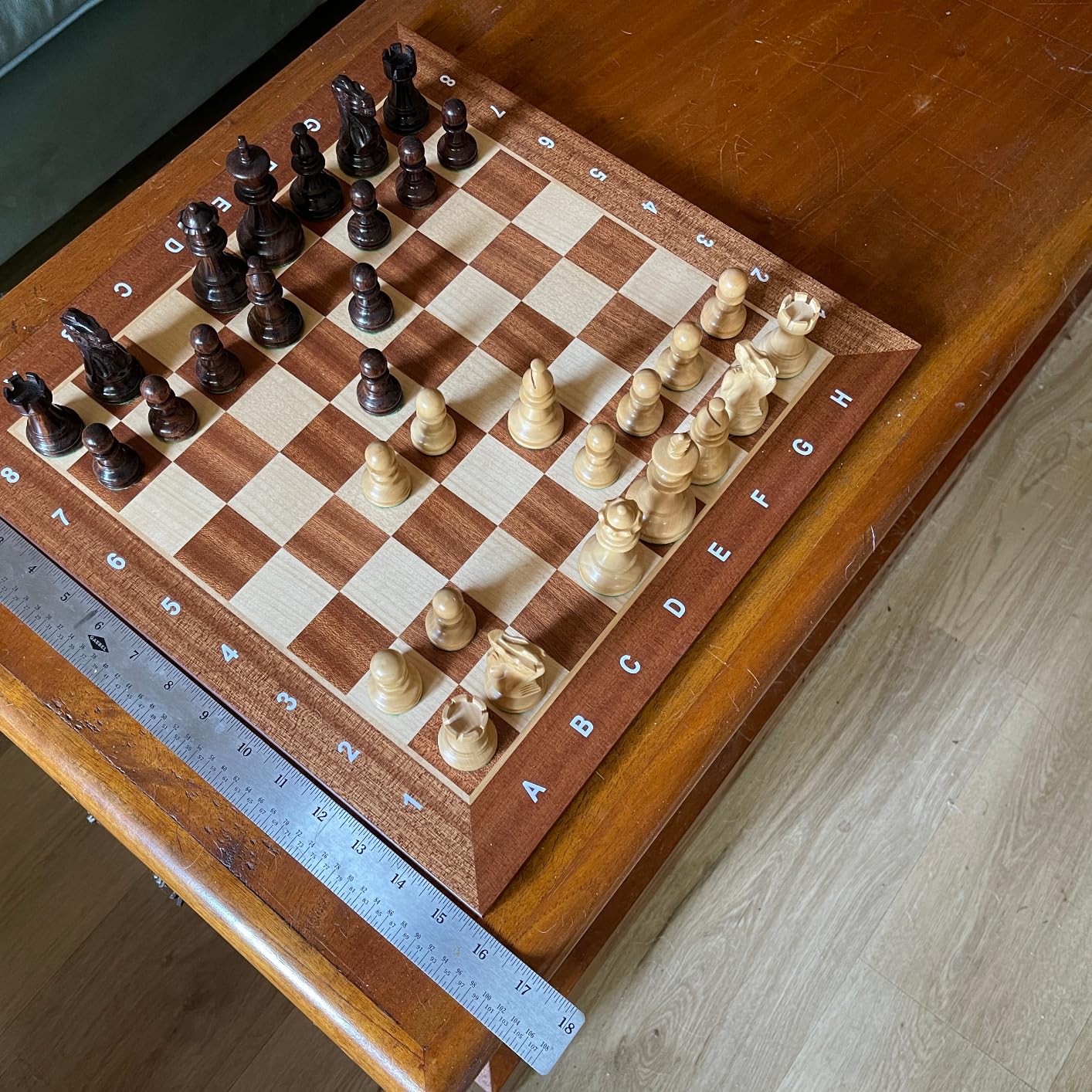 GSE Games & Sports Expert Professional Tournament Chess Board Only, Sapele & Maple Inlaid Chessboard, Portable Chess Board for Beginners, Kids, Adults (Medium: 15.75