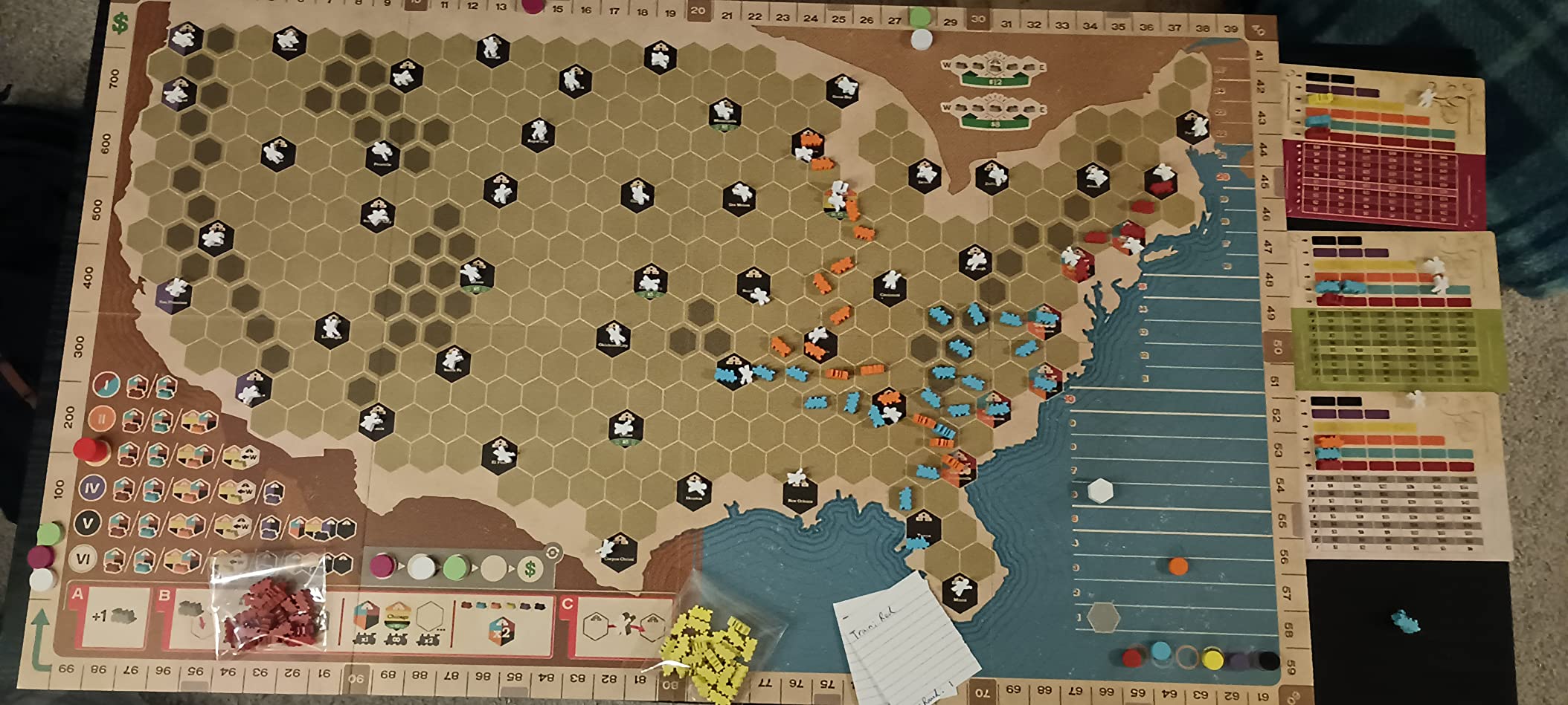 Capstone Games Ride The Rails Strategy Board Game for 3 to 5 Players | Competitive Railroad Investment with Network Expansion and Shared Routes, Modern Euro Tabletop Game | Ages 14+ | 45-60 Min customer photo 1