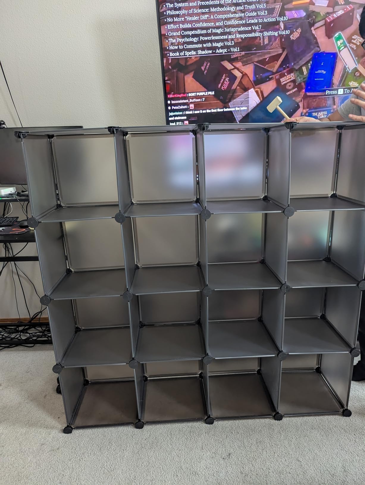 C&AHOME 16 Cube Storage Organizer Cube Shelves Units Storage Cubes, Black customer photo 1