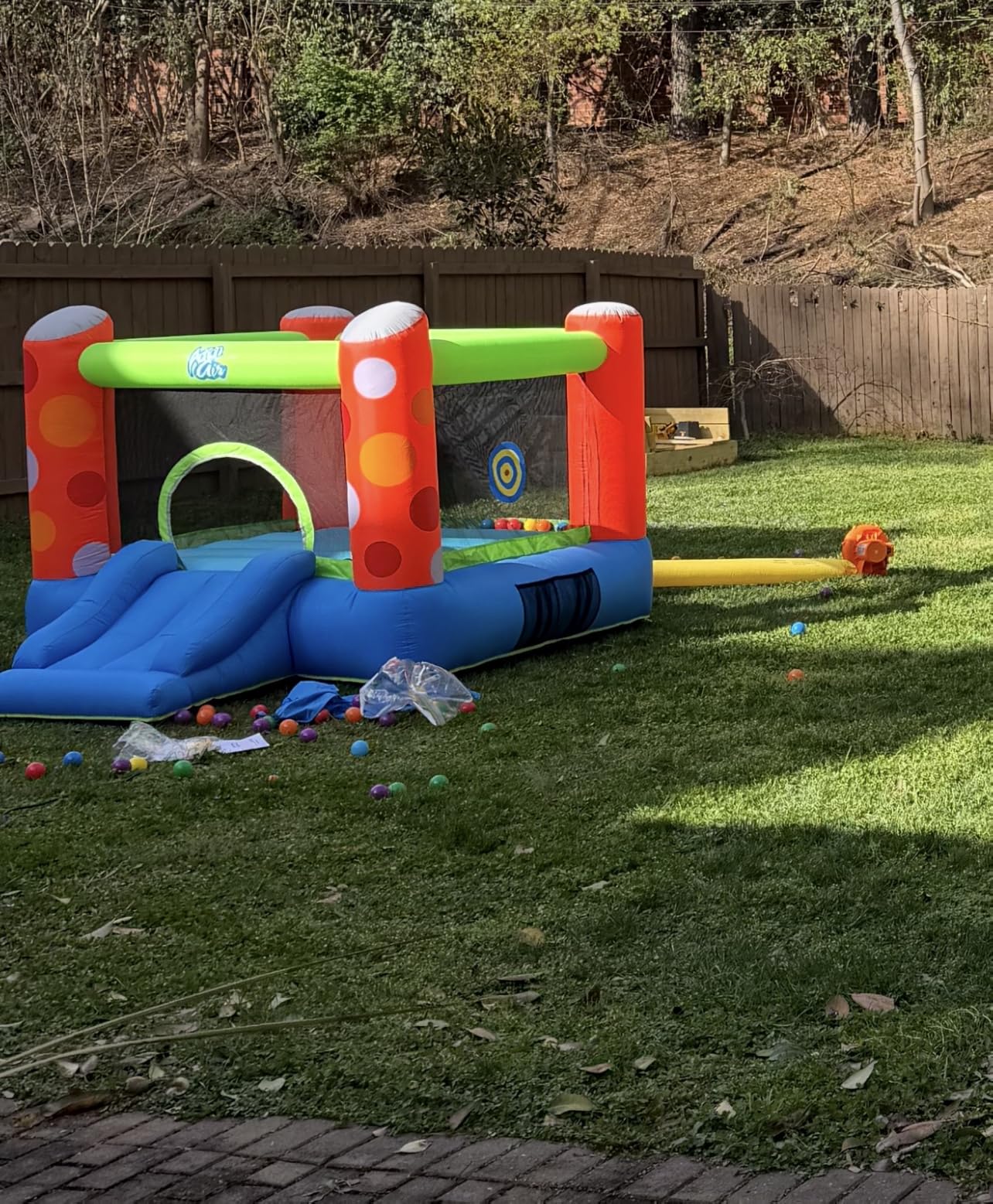 ACTION AIR Bounce House, Inflatable Bounce House with Air Blower, Bouncy Castle with Durable Sewn and Extra Thick, Family Backyard Jump House, Great Gift for Kids customer photo 1