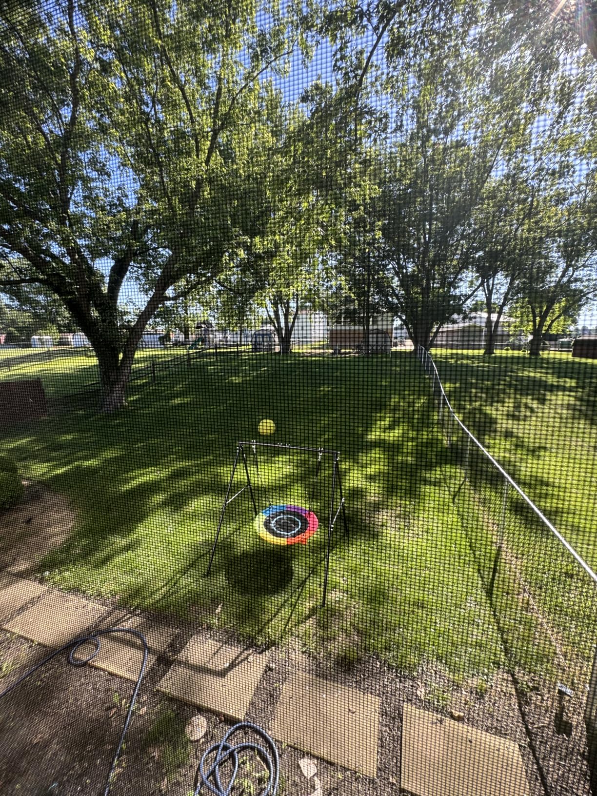 Trekassy Saucer Swing with Frame for Kids Outdoor, 440lbs Swing Set with Heavy Duty Metal Stand for Backyard, Outdoor Kids Play Equipment (Patented) customer photo 1