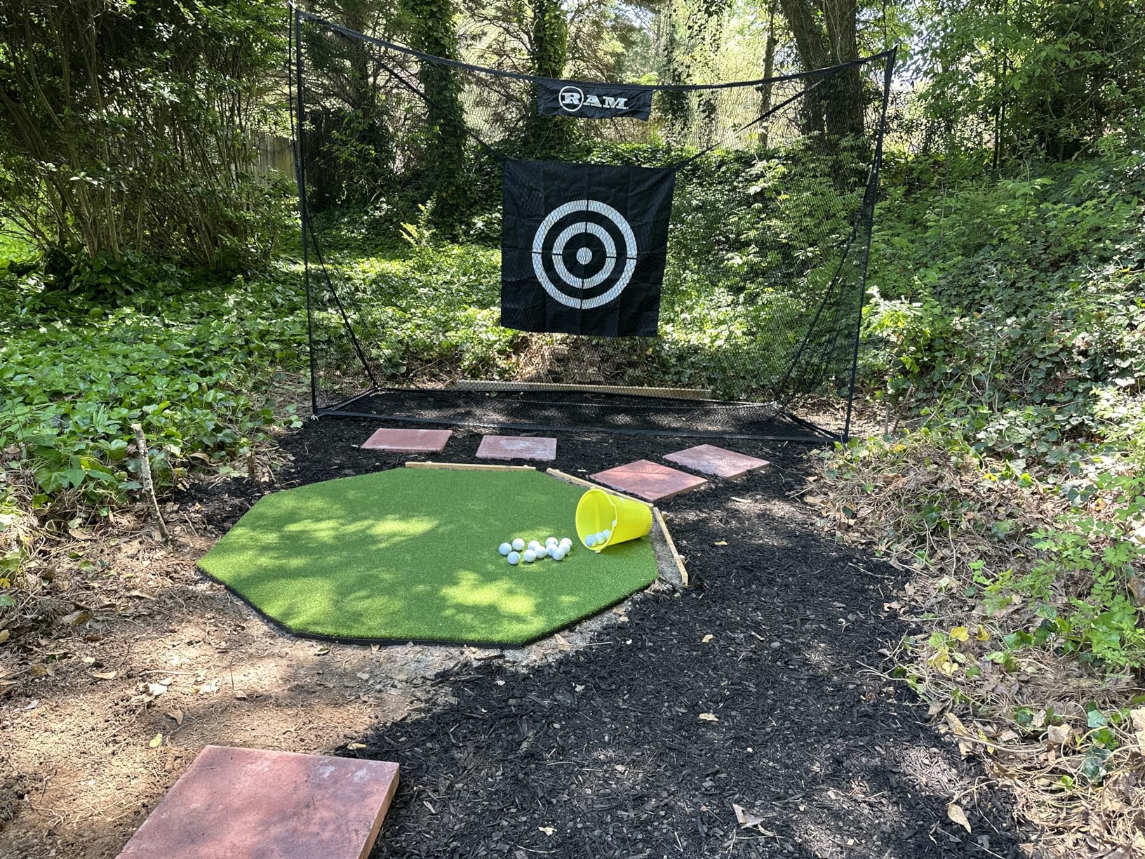 GoSports Elite Golf Hitting Mat for Indoor and Outdoor Practice - Heavy-Duty Turf Driving Range Mats Works with Golf Simulators - Includes 3 tees customer photo 1