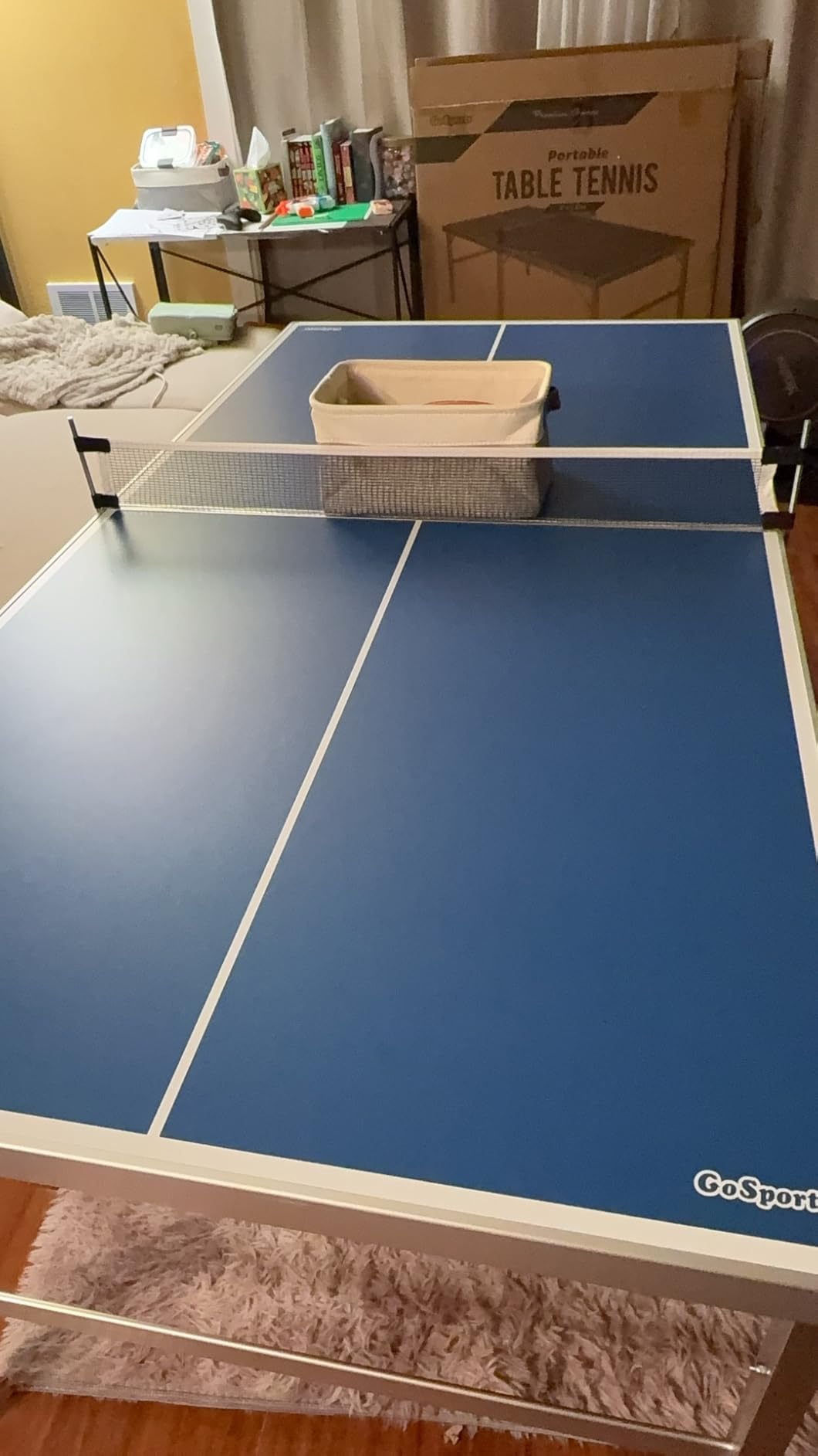 GoSports Mid-Size Table Tennis Game Set - Red or Blue - Indoor/Outdoor Portable Table Tennis Game with Net, 2 Table Tennis Paddles and 4 Balls customer photo 2