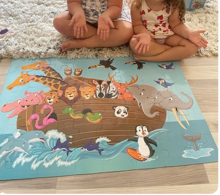 LovesTown Floor Puzzles for Kids, Jumbo Animal Puzzle, Educational Learning Toys for Family Entertainment and Preschool Education, 48 PCS 3 x 2 Ft customer photo 1