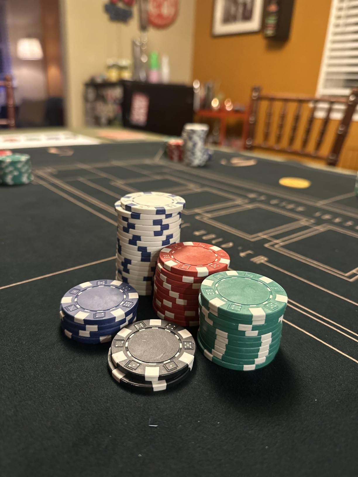 SLOWPLAY Nash 94 x 47 Inch Texas Hold'em Poker Mat | Portable Poker Table Top with Art Deco Layout Print, Hemmed Edges, Smooth Surface, and Premium Carrying Bag for Games Everywhere customer photo 1