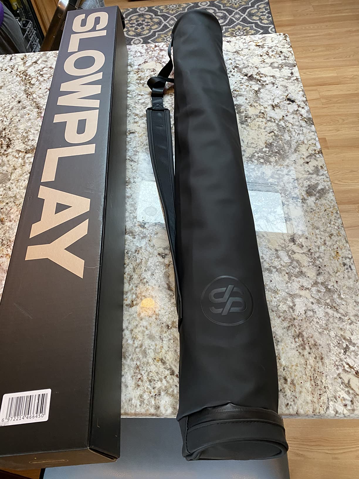 SLOWPLAY Godel Texas Hold'em Poker Mat 47 x 27 Inch | Poker Table Top with Hemmed Edges, Extra Water Repellent, Noise Reduction | Super Portable for Games Everywhere (Black and Champagne Gold) customer photo 2