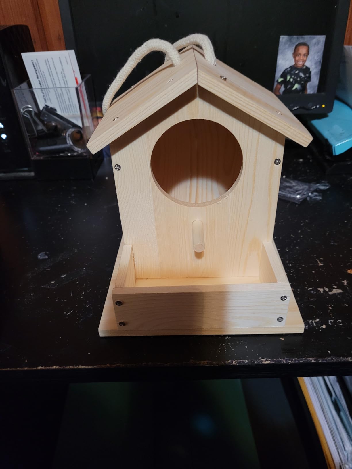 LotFancy Bird House Kit, DIY Wooden Birdhouse Kits, Arts and Crafts Painting Kits for Kids Ages 4+, Build and Paint, Including Paints & Brushes customer photo 1