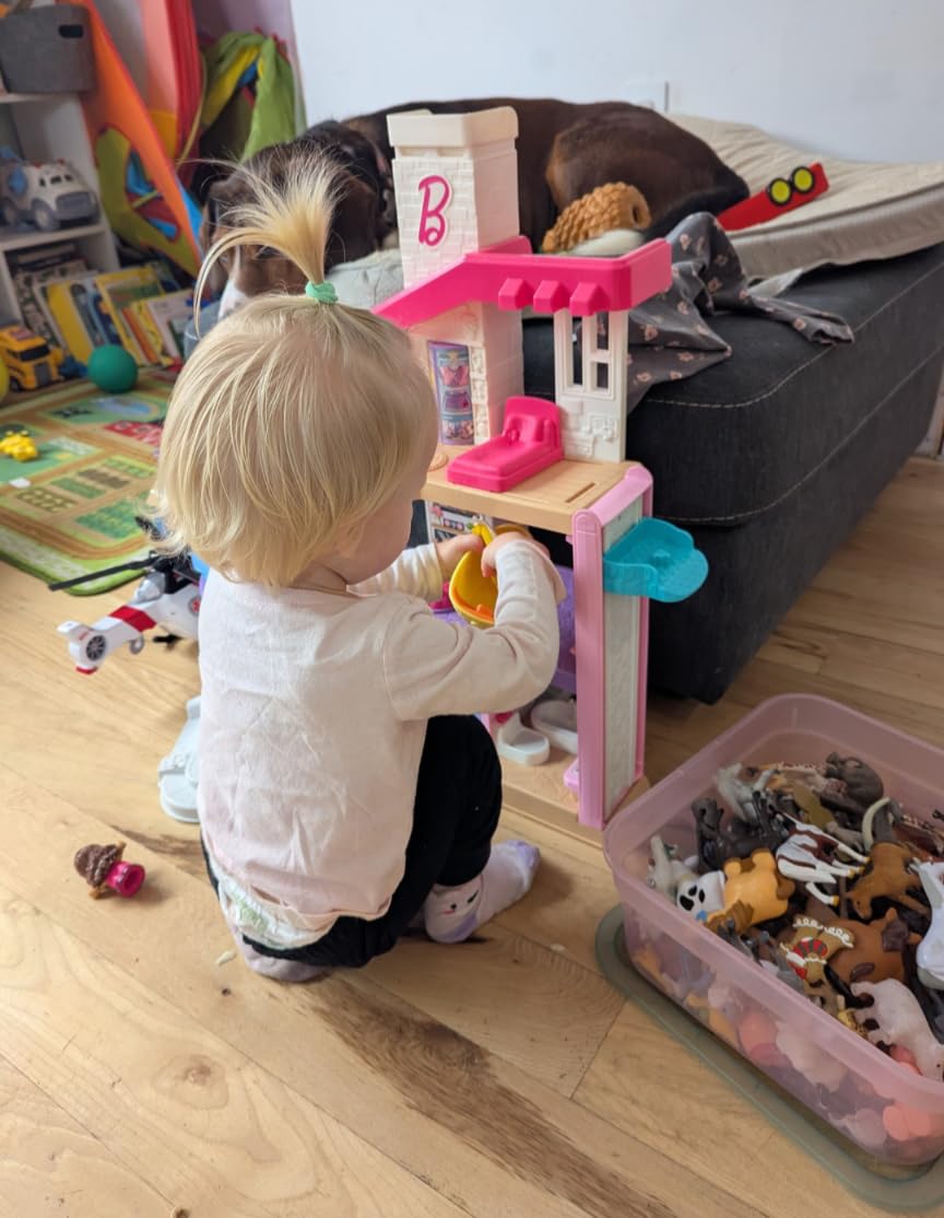 Fisher-Price Little People Toddler Toy Barbie DreamHouse Playset with Music Lights & Figures for Pretend Play Kids Ages 18+ Months customer photo 1