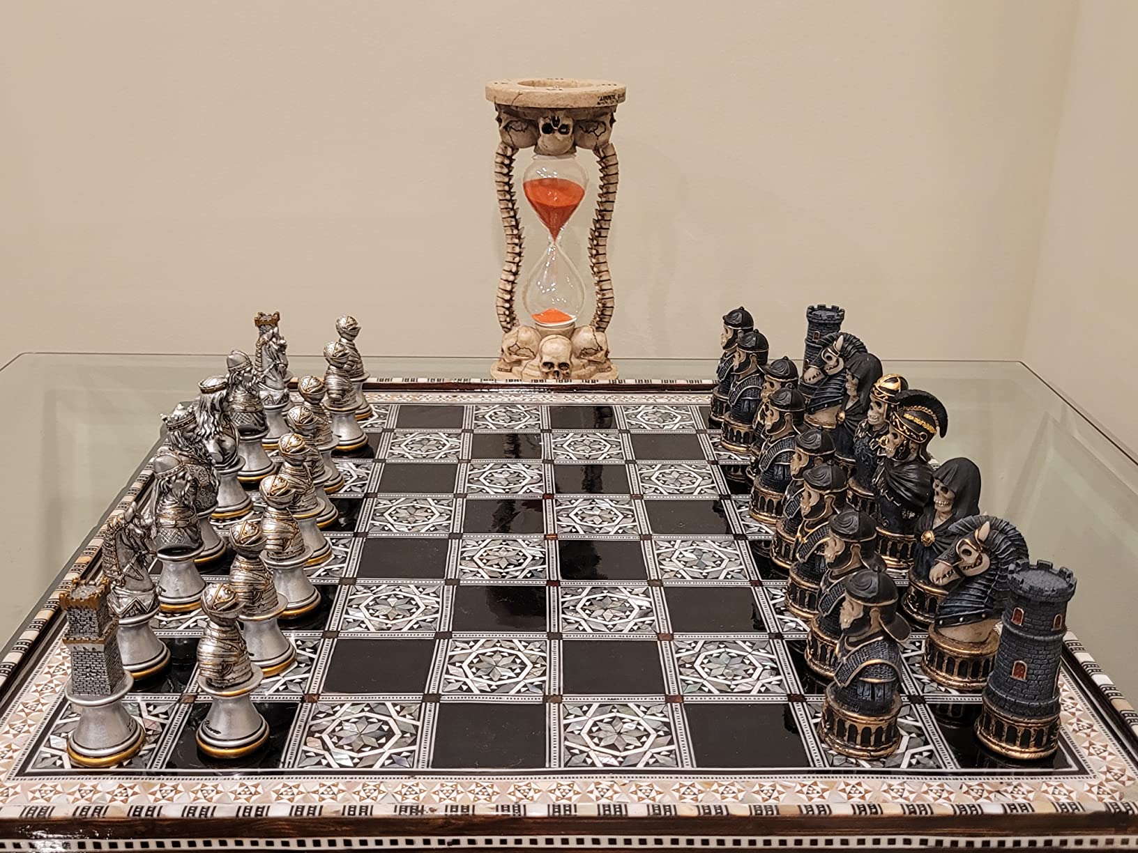 Chess Board Inlaid Mother of Pearl Egyptian Handmade (16.8 inch m06) customer photo 2