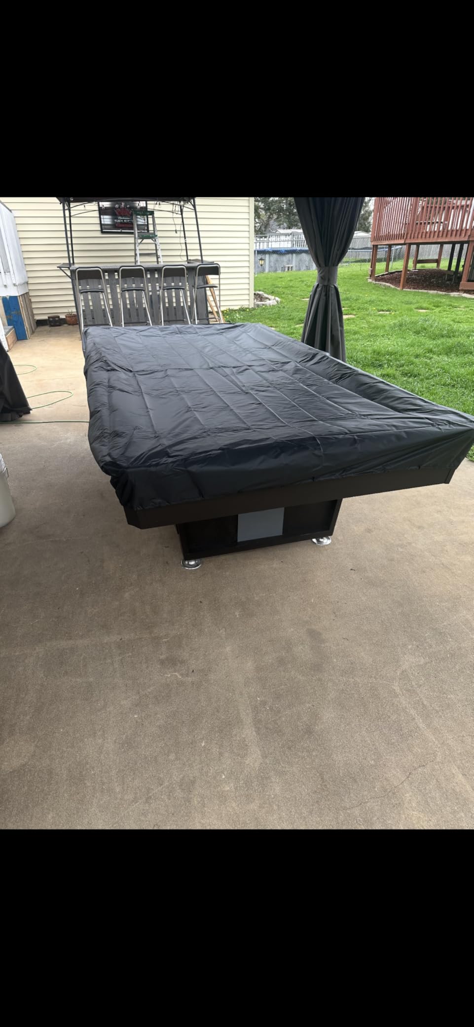 7 Foot Billiard Pool Table Cover, Waterproof&Tearproof Cover for Pool Table with Storage Bag, Indoor Outdoor All Season Sun Rain Snow Dust Protection Snooker Table Covers customer photo 1