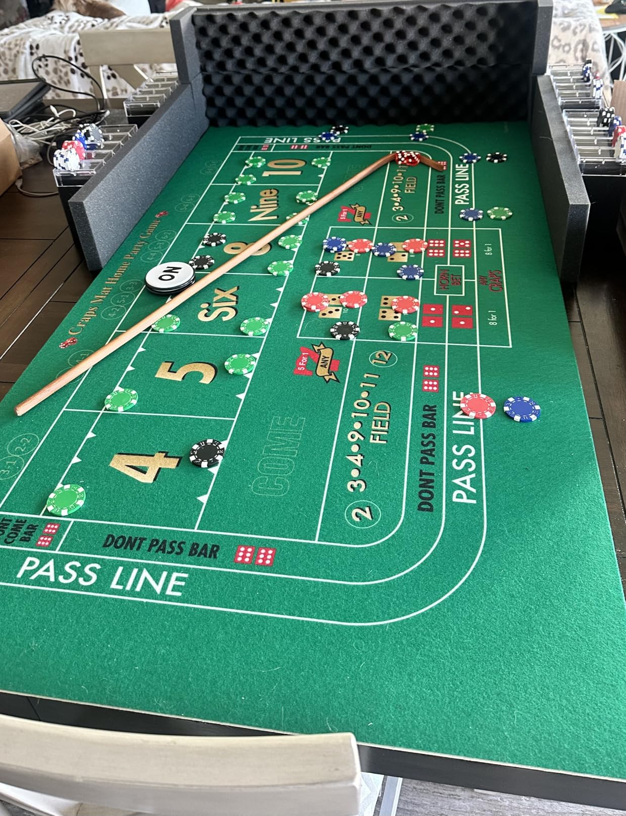 Premium Quality Craps Mat - Lightweight Portable - Fits on Most Dining Room Tables - The Ultimate Home Style Party Game customer photo 2