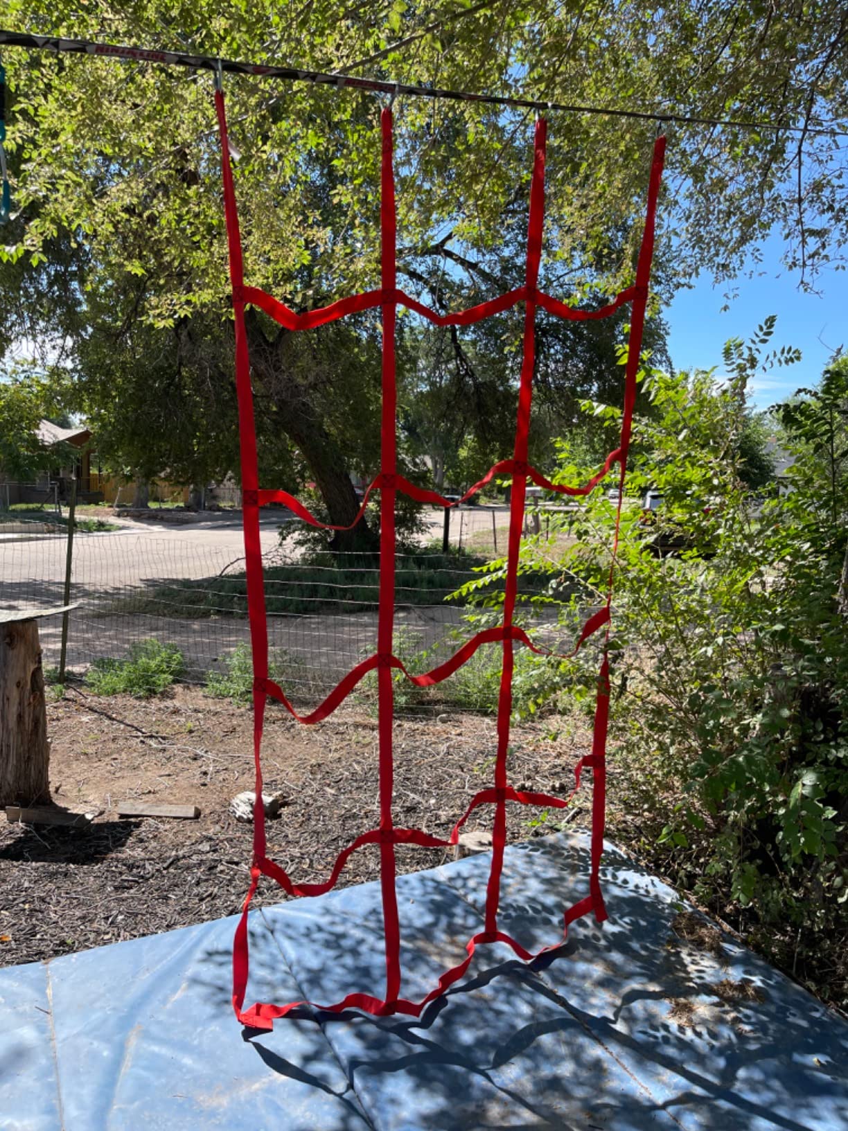 Slackers Deluxe Ninjaline Kit 56 ft with 9 Hanging Obstacles - Best Outdoor Ninja Warrior Training Equipment for Kids - Build Your Very Own Backyard Ninja Obstacle Course - Rated Ages 5+ customer photo 2