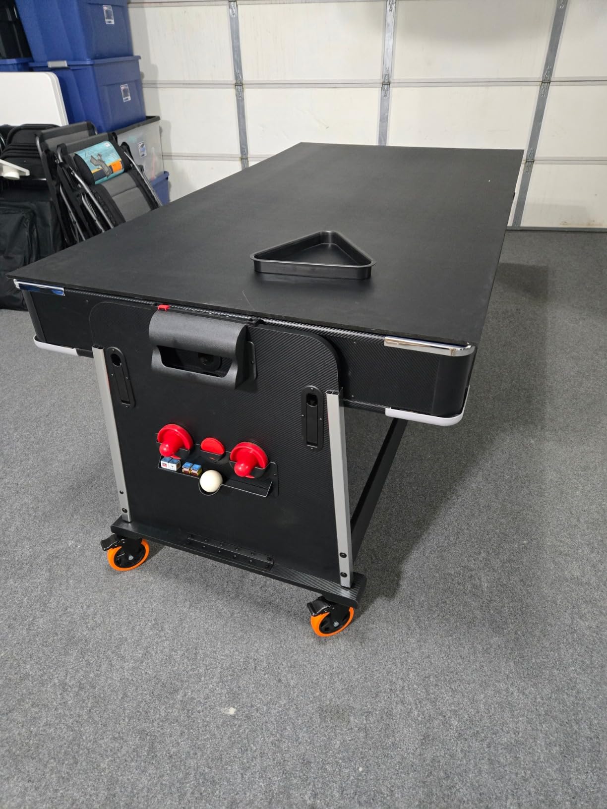 RACK Triad 7-Foot 3-in-1 Multi-Game Swivel Table - Billiards/Pool, Table Tennis & Air Hockey customer photo 2