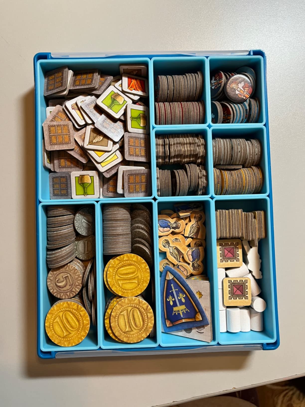 Token Silo Convertible | Store & Organize Board Game Tokens | 9 Removable Trays in 3 Different Sizes | Stackable | Convenient Space-Saving Design | Lime Green Color | Made by Gamegenic customer photo 2