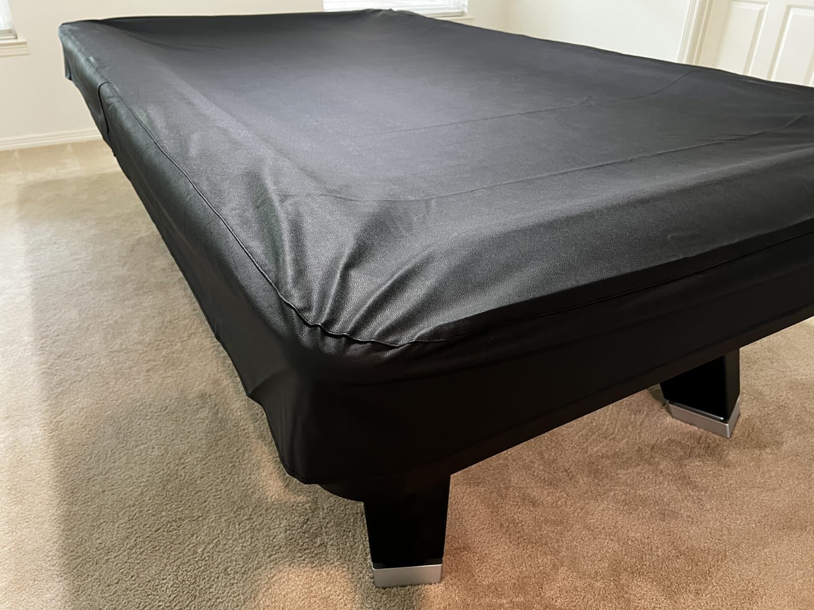 K-Musculo Pool Table Cover, Heavy Duty Leatherette Billiard Table Cover, Waterproof and Tearproof, 6.5/7/7.5/8/8.5/9 Foot Fitted customer photo 1
