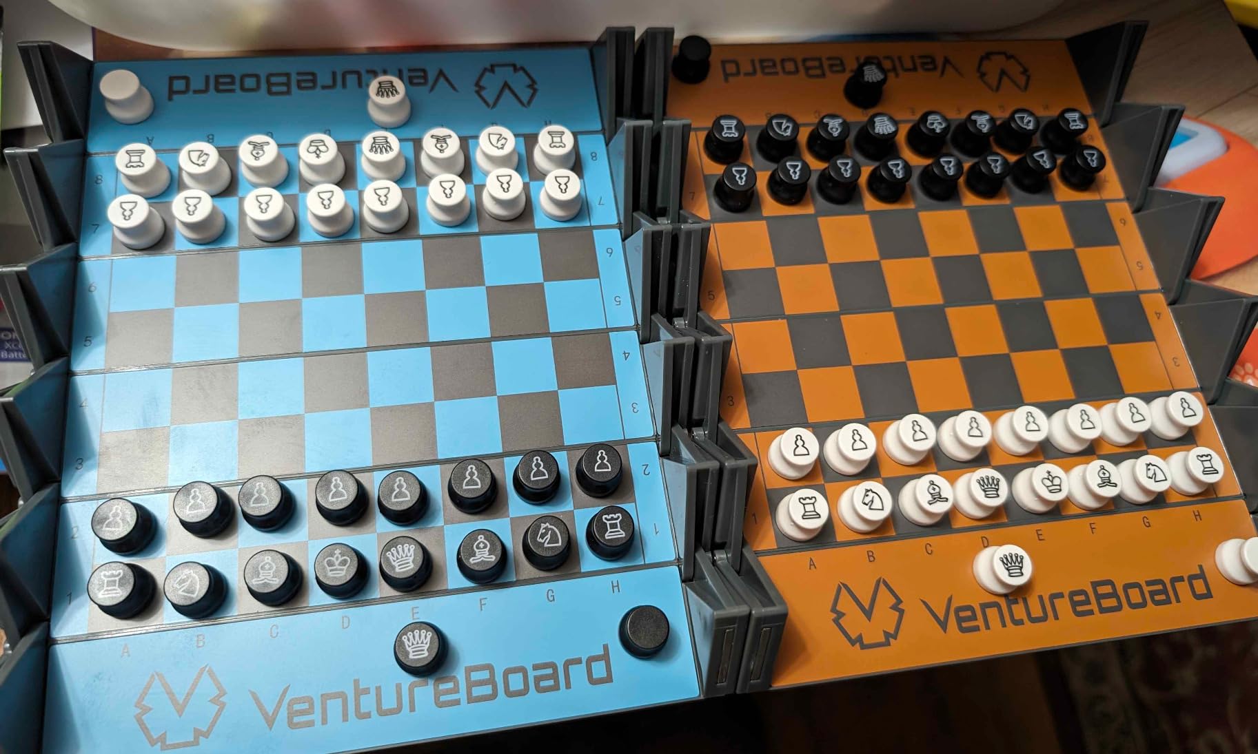 VENTUREBOARD 6 Inches Magnetic Unique Chess Set Board Game - 2 Extra Queens - Folding Board, Portable Travel Chess Board Game Pieces - Black/Grey customer photo 2