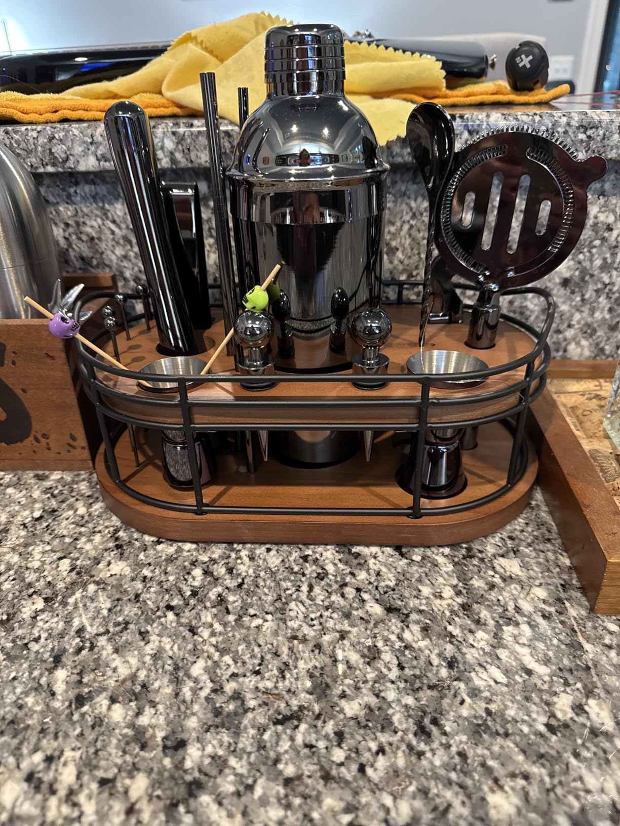 Home Hero Bartender Kit - 22-Piece Cocktail Shaker & Bar Tool Set - Wooden Stand Display & Bar Cart Accessories customer photo 2