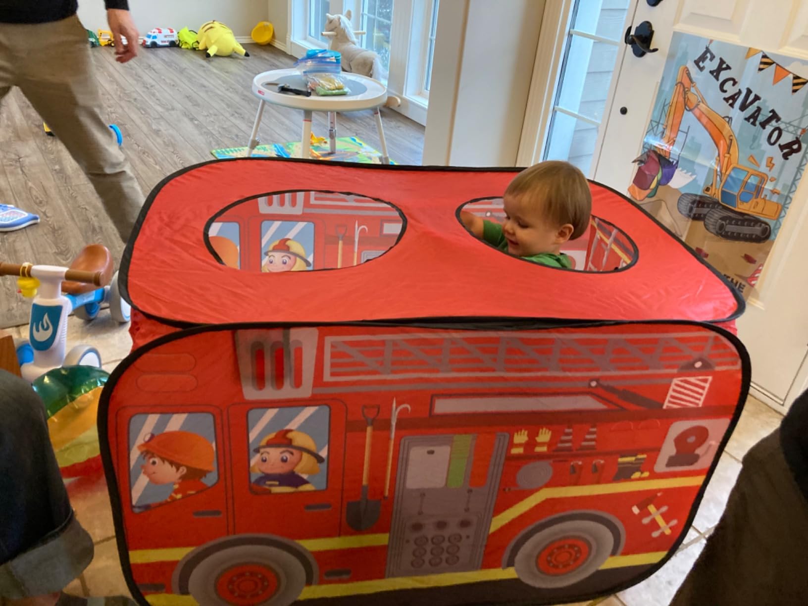 Puppet Theater for Kids, 2-in-1 Puppet Show & Lemonade Stand Pop-Up Play Tent - Playbees Foldable Theater Stage, Indoor Outdoor Pretend Play, Ages 2+, 28x20x41 in with Carry Bag, Toddler Gift customer photo 1