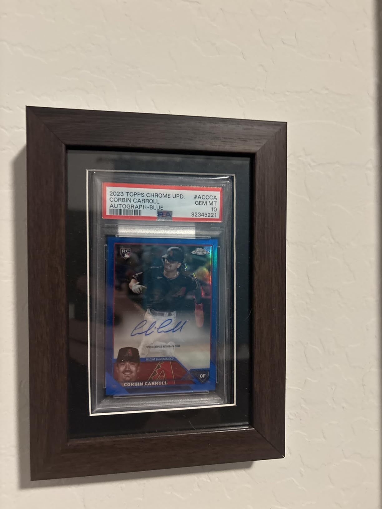 PSA Graded Card Display Frame, Walnut Frame for PSA Card, Sport Card Display Case customer photo 1
