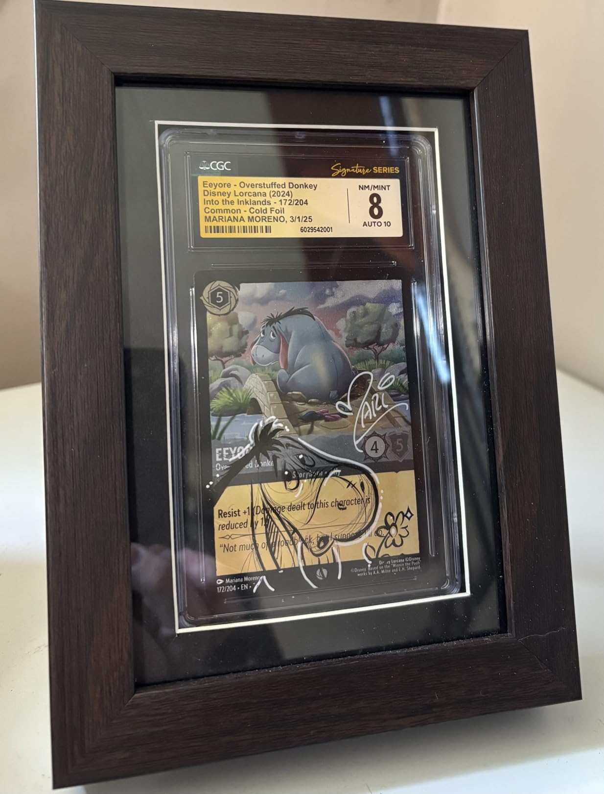PSA Graded Card Display Frame, Walnut Frame for PSA Card, Sport Card Display Case customer photo 2