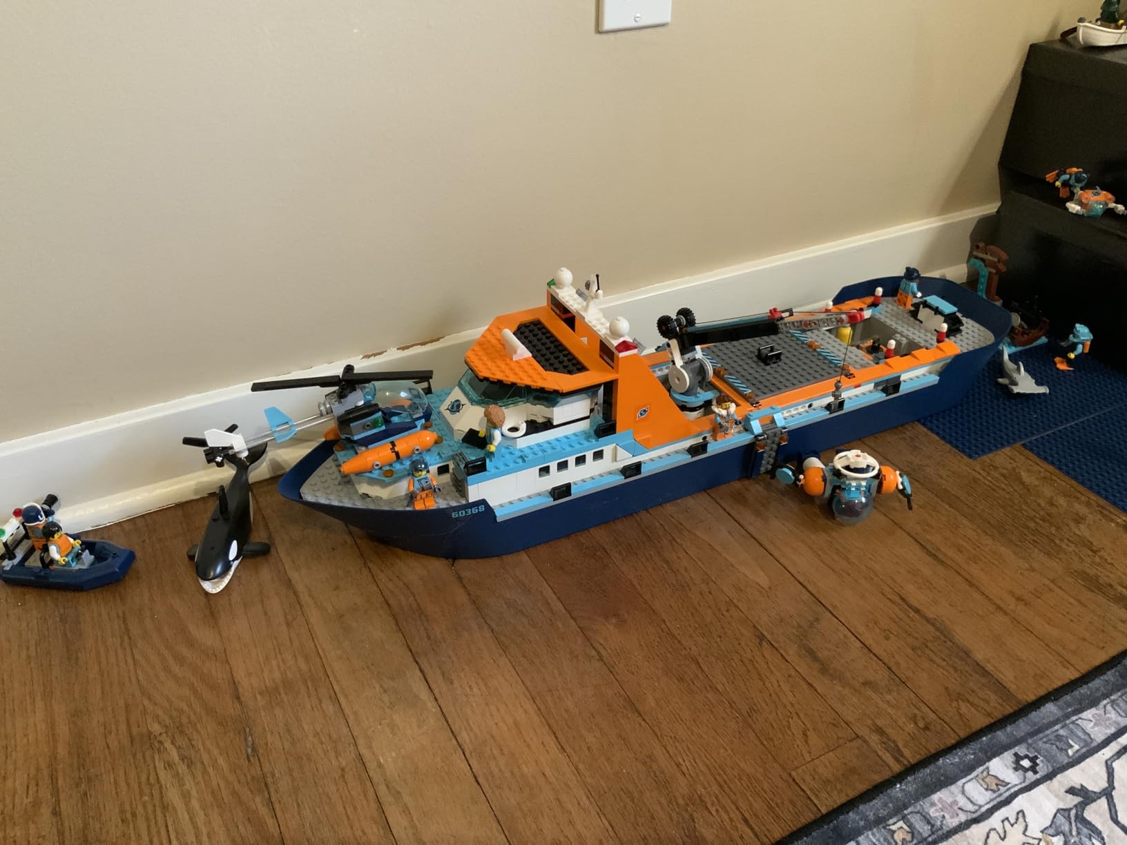 LEGO City Arctic Explorer Ship 60368 Building Toy Set, Fun Toy Gift for 7 Year Old Boys and Girls, with a Floatable Boat, Helicopter, Dinghy, ROV Sub, Viking Shipwreck, 7 Minifigures and an Orca customer photo 2