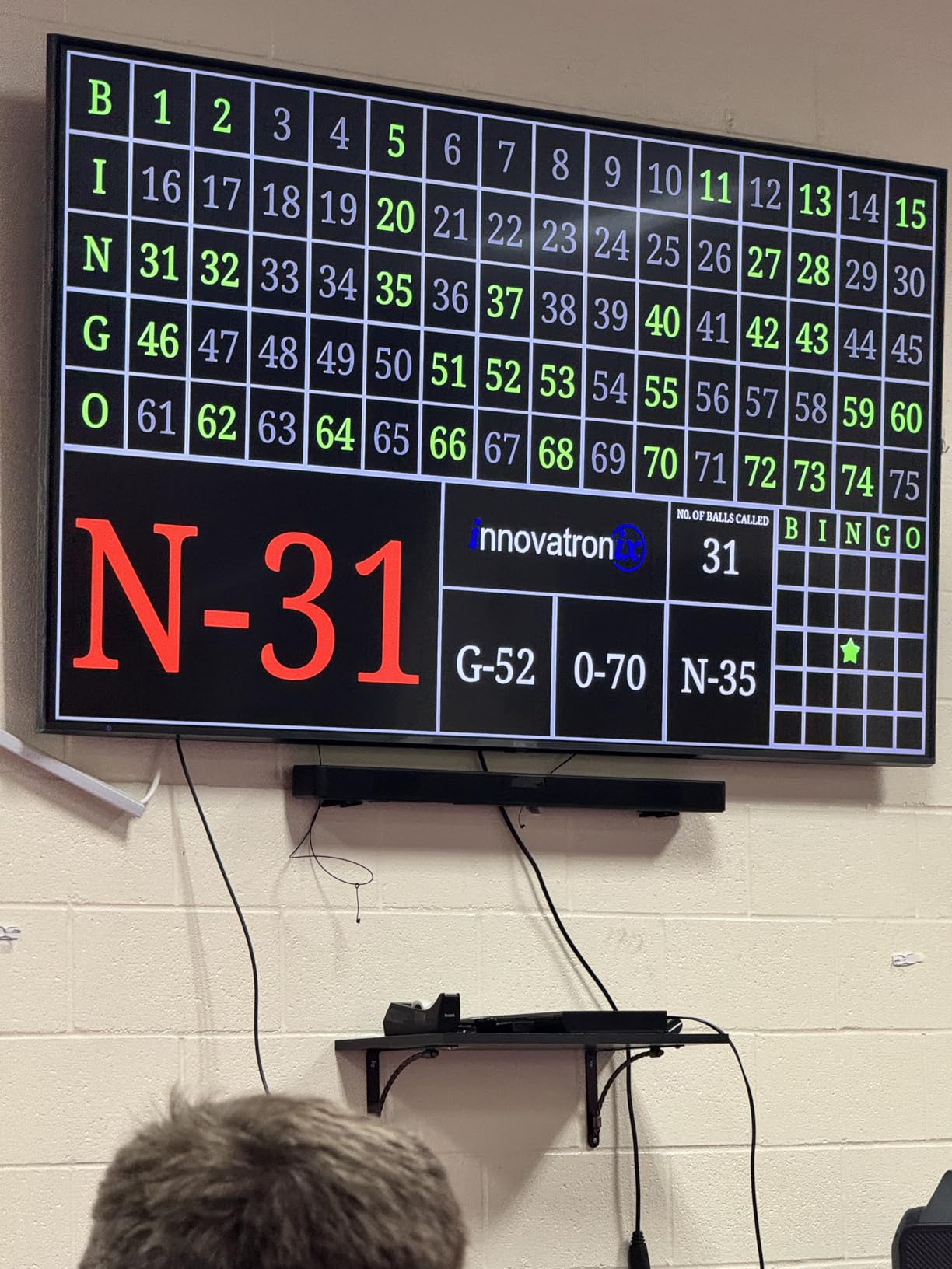 Bingo v2 Flashboard Controller - US Version 75 Balls - Use for Games with 1 Year Warranty | New Version | TV NOT Included customer photo 1