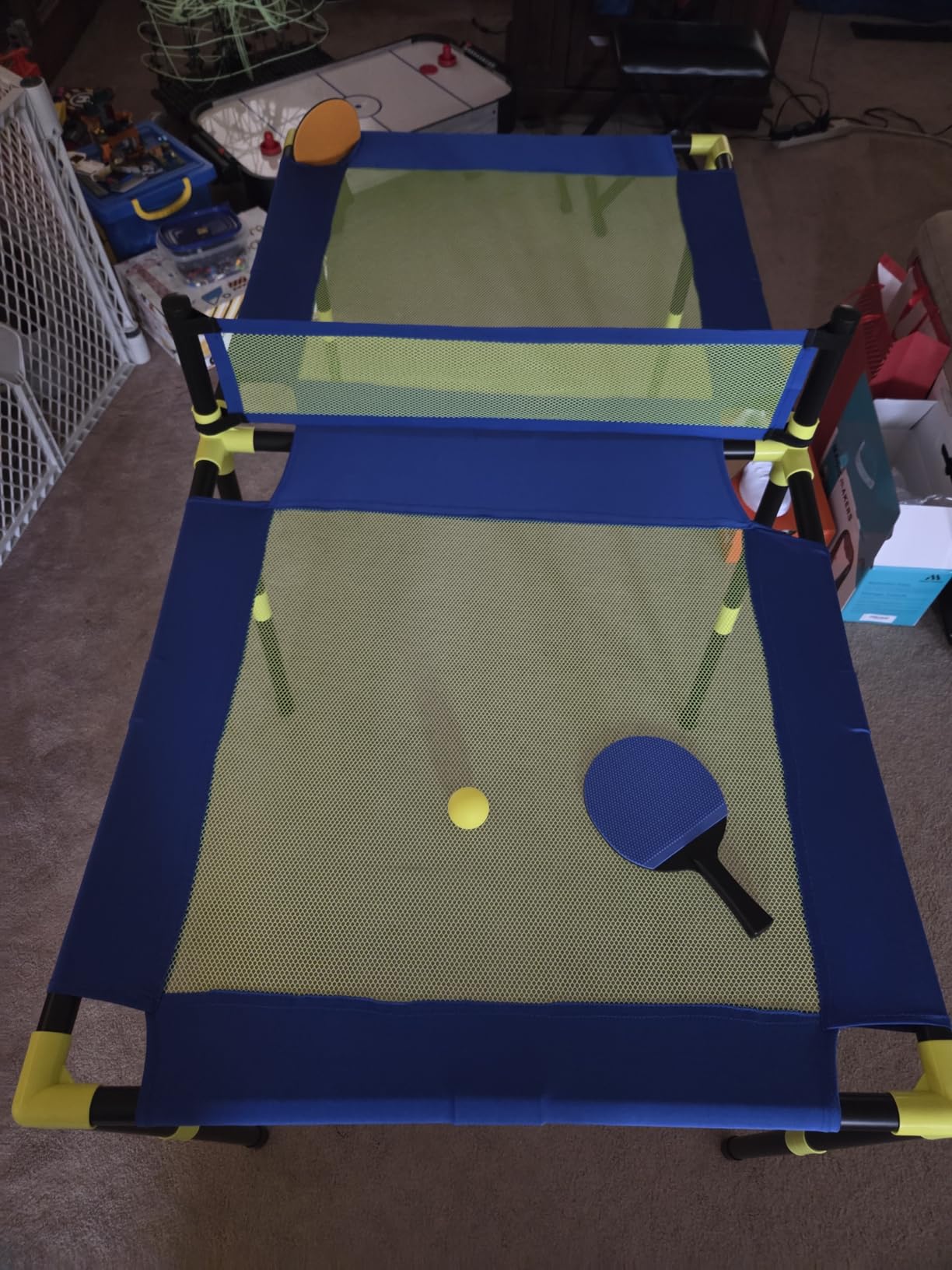 Anywhere Sports - Portable Trampoline Ping Pong Table Tennis Game for Indoor or Outdoor Use, Includes Two Paddles, Six Balls, Storage Bag, and Compact Size for Kids customer photo 2