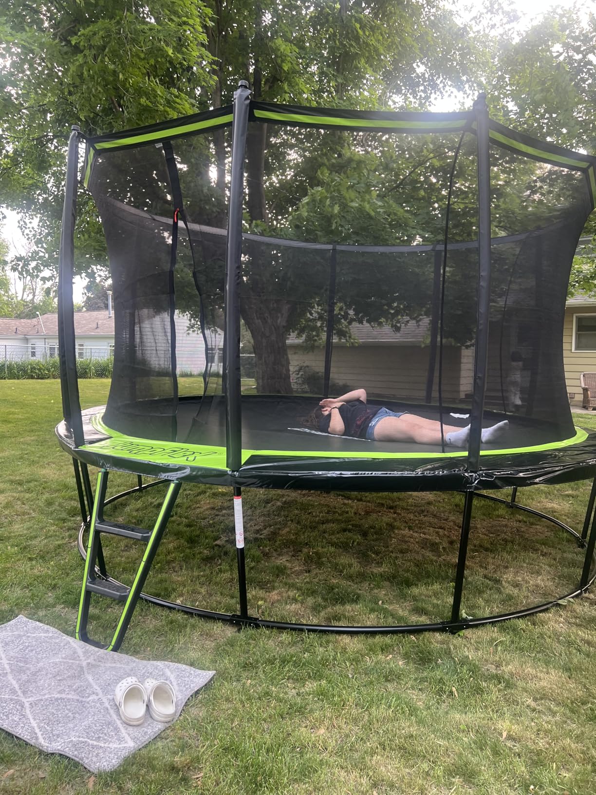 JumpFlex Hero Round Outdoor Backyard Trampoline with Net Safety Enclosure and Ladder - Heavy-Duty Jumping Trampoline Play Equipment for Family customer photo 1