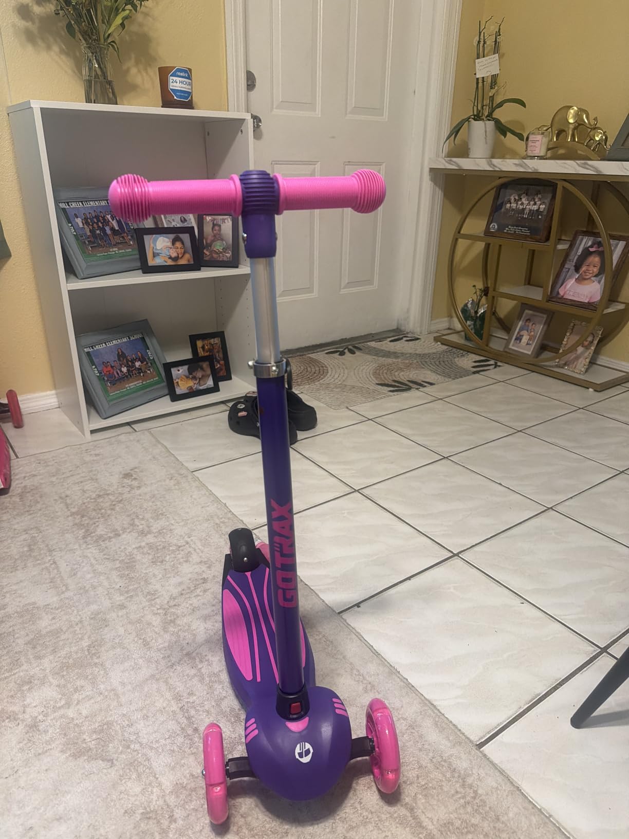 Gotrax KS1 Kids Kick Scooter, LED Lighted Wheels and 3 Adjustable Height Handlebars, Lean-to-Steer & Widen Anti-Slip Deck, 3 Wheel Scooter for Boys & Girls Ages 2-8 and up to 110 Lbs customer photo 1