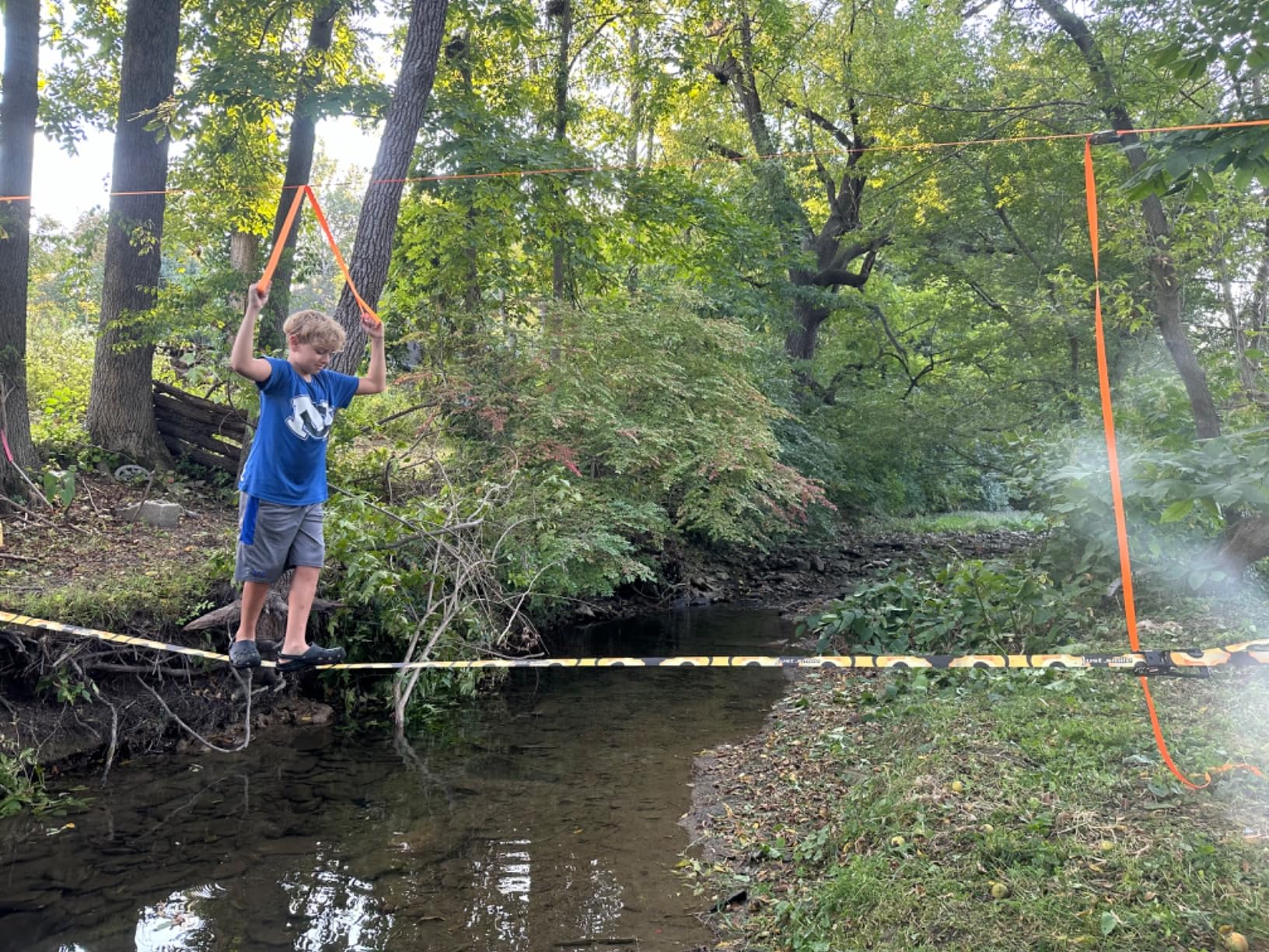 Slackline Kit Slakcline Longer 60ft with Tree Protectors Arm Trainer and Carry Bag, Slack Lines for Backyared for Kids and Adults customer photo 1
