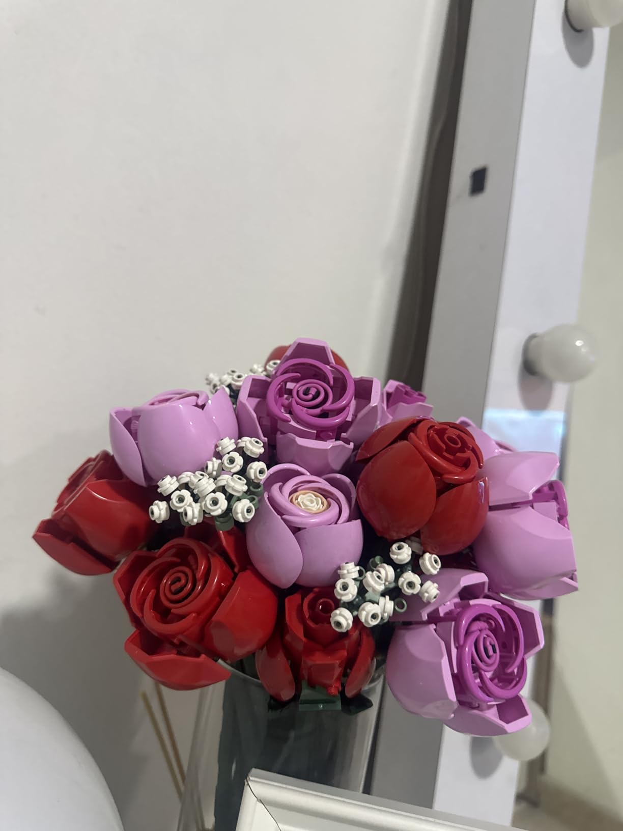 LEGO Botanicals Bouquet of Roses Artificial Flowers - Fake Red Roses Building Set for Adults, Ages 18+ (10328) customer photo 1
