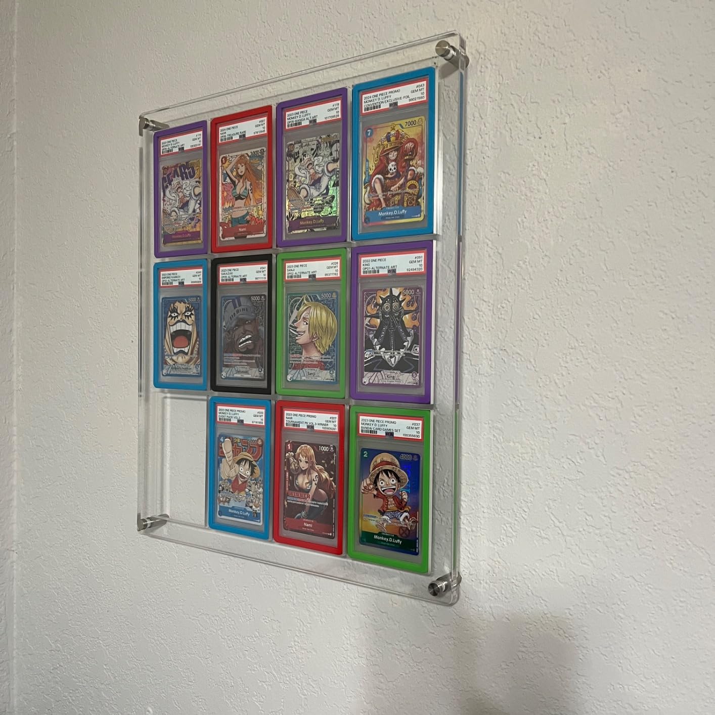 Acrylic Card Display Case for PSA, SGC & CGC Slabs - Holds 12 Graded Cards, Wall Mount or Desktop Frame, Clear Acrylic Trading Card Display for Sports & Baseball, Football, Basketball... customer photo 1