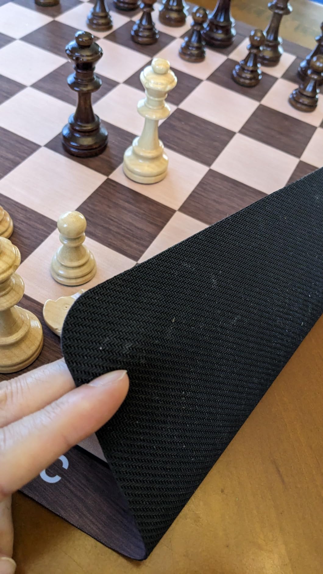 Vamslove Wooden Heavy Weighted Chess Pieces Only-3.8'' King-Extra 2 Queens-34 Wood Tournament Chessmen for Chess Set, Velvet Storage Bags Included customer photo 1