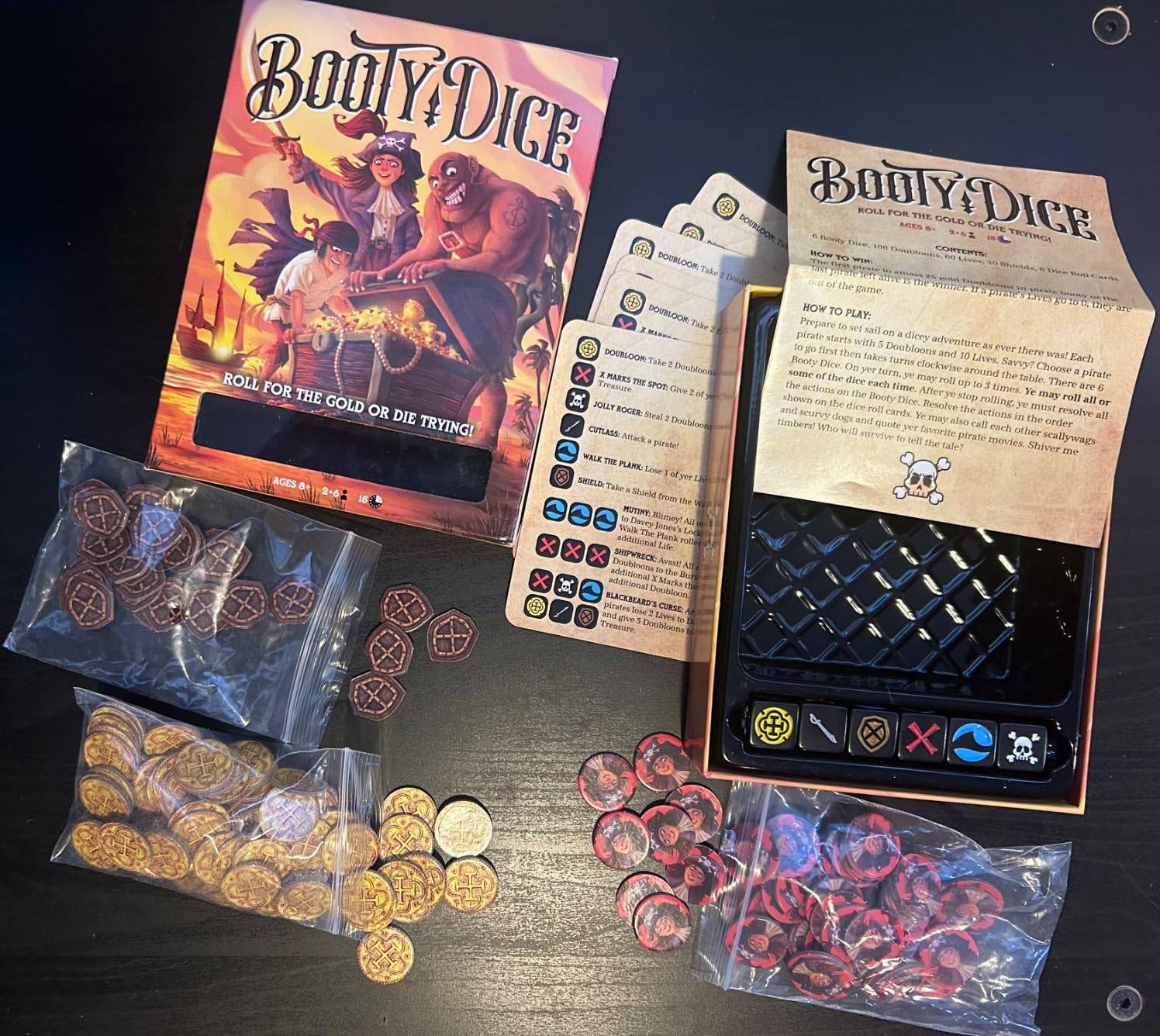 Messy Table Games Booty Dice | Quick Pirate Dice Game | Great for Family Game Night | Perfect for Kids and Adults | Ages 8 and up customer photo 2
