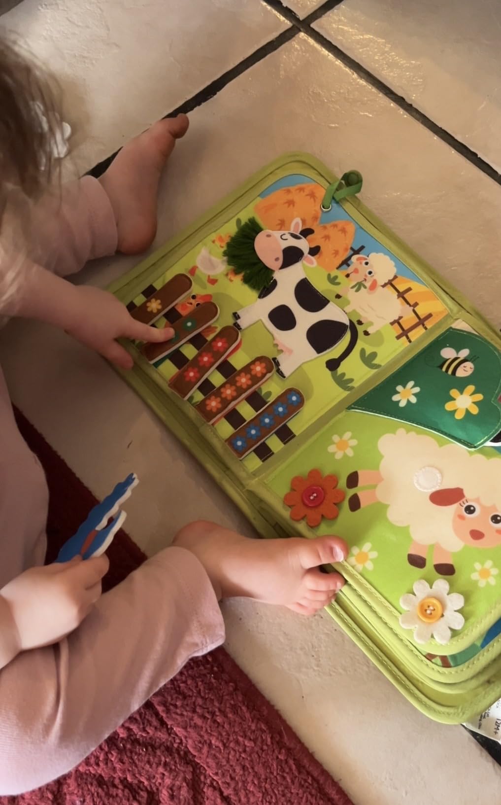 hahaland Busy Book for Toddlers 1-3 - Montessori Toys Busy Board for 1 Year Old Boy Gifts Girl Toys Educational Learning Quiet Activity Books Toddler Travel Toys for One Year Old Birthday Gift customer photo 2