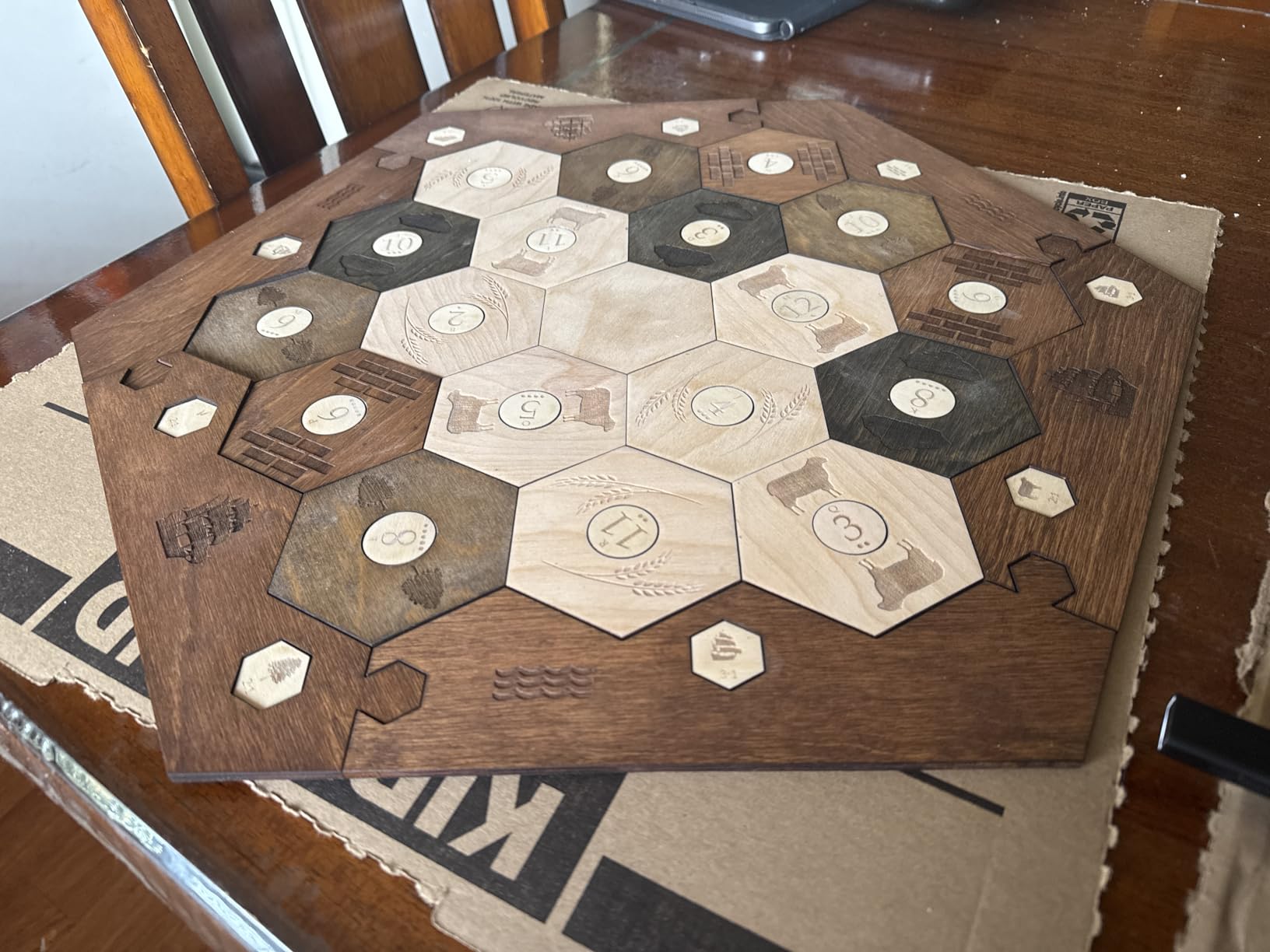 Personalized Wood Settler Game Board with Expansion Pack - 2-6 Players | Includes: Main Board and Expansion Pack | Compatible with Settler's of Catan customer photo 1