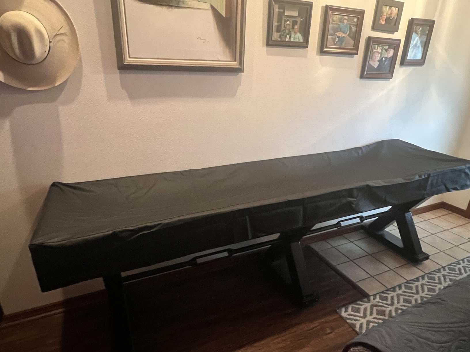 K-Musculo Shuffleboard Table Cover, Heavy Duty Leatherette Waterproof & Tearproof Shuffleboard Covers Fit for 12FT (148